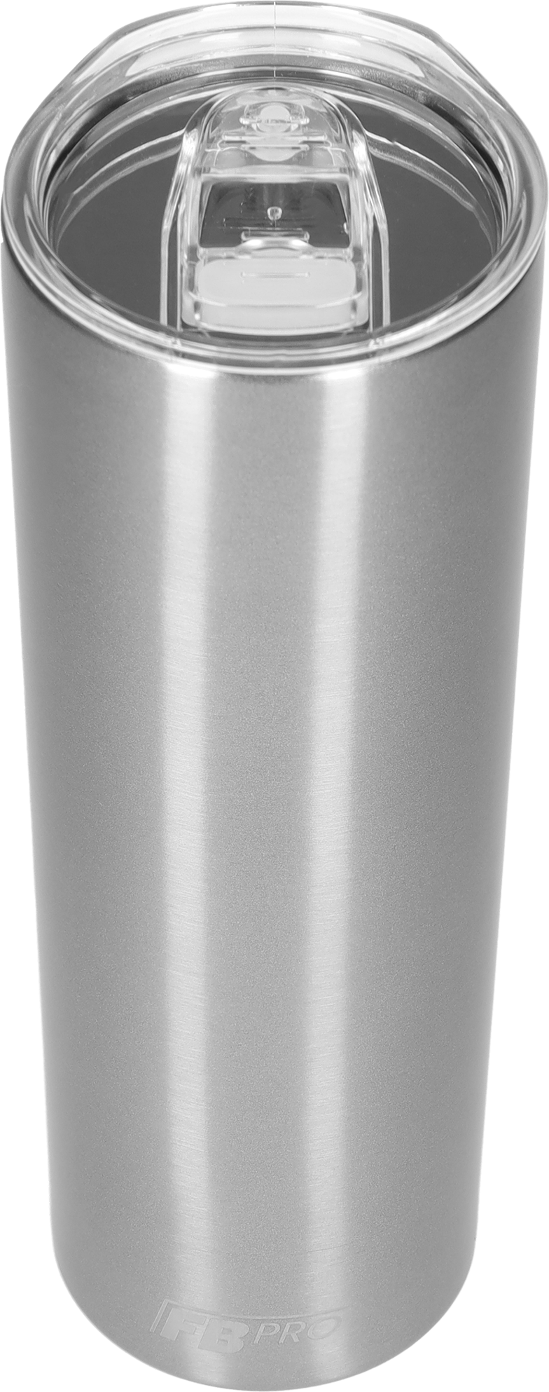 Slanke drinkbeker met rietje - Waterbeker - Thermosbeker - Isoleerkan - Lang formaat - Dubbelwandig - 550 ML - RVS - Grijs