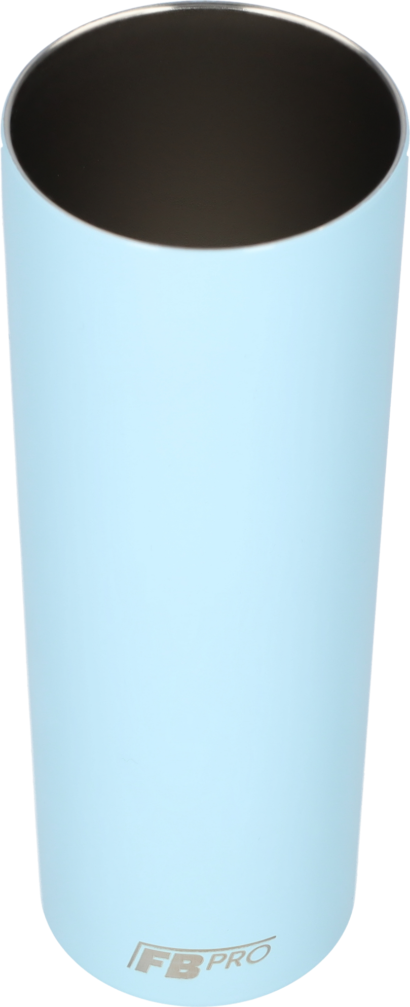 Slanke drinkbeker met rietje - 550 ML - RVS - Baby Blauw