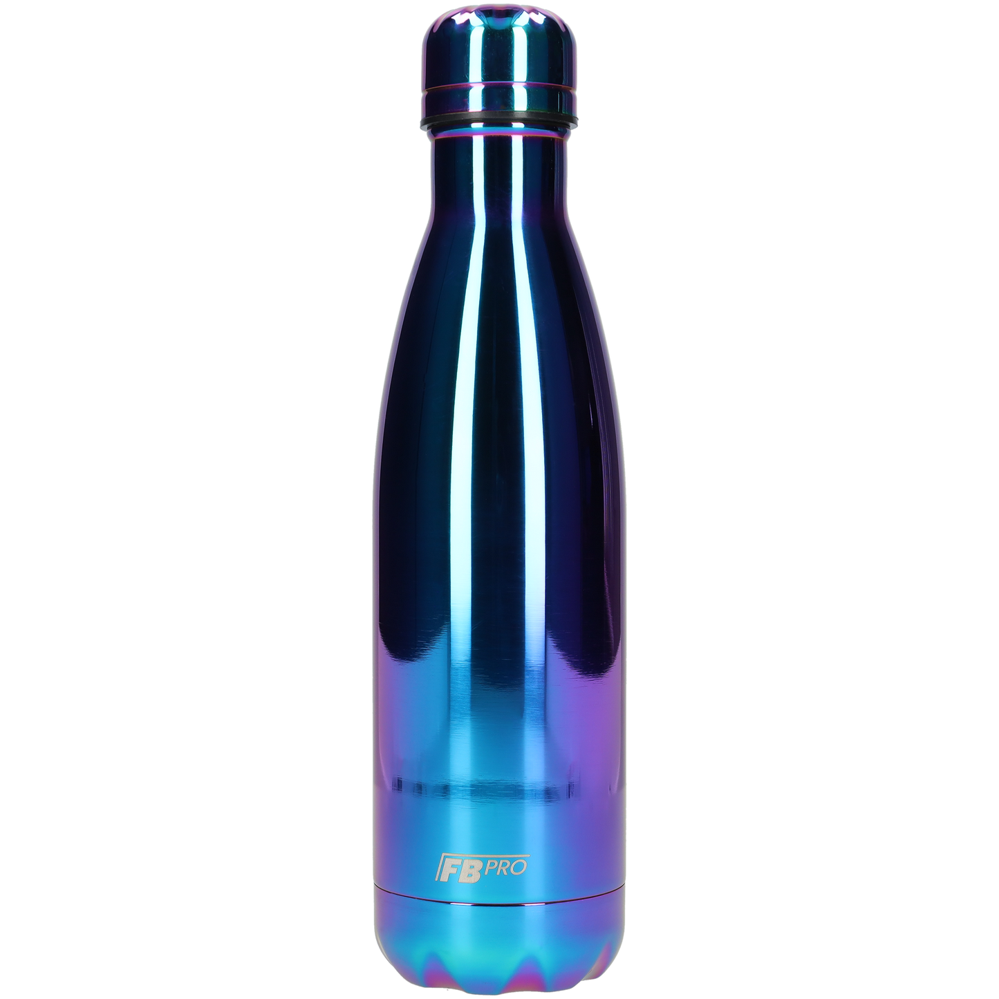 FBFS53, Thermosfles, Drinkfles, Waterfles - 500ml - Pearlescent Chrome Blue - Parelmoer Chroom Blauw