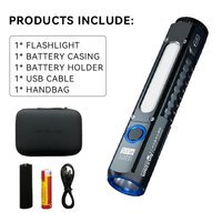 Krachtige LED Zaklamp - Oplaadbaar met USB-C Aansluiting - Magnetische Zaklamp
