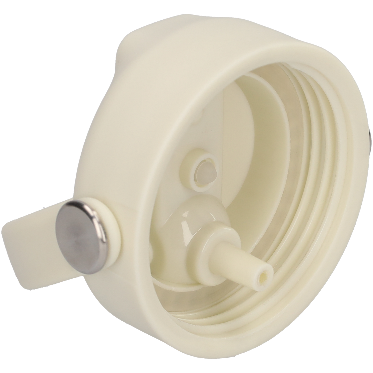 Thermos waterfles 1 liter - Isolerende Waterfles met Draaibare Drinktuit - Ivory - Wit