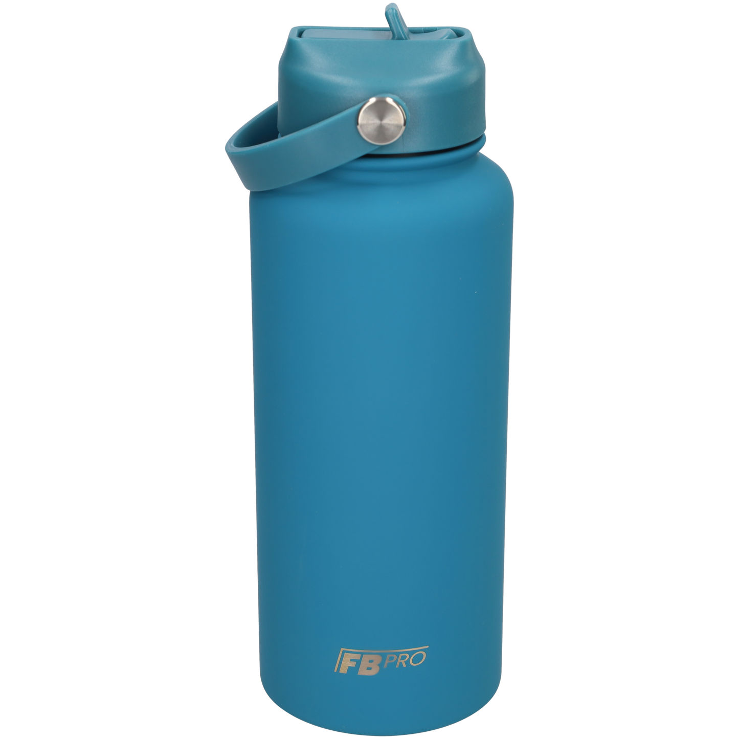Thermos waterfles 1 liter - Isolerende Waterfles met Draaibare Drinktuit - Turquoise - Zee Blauw