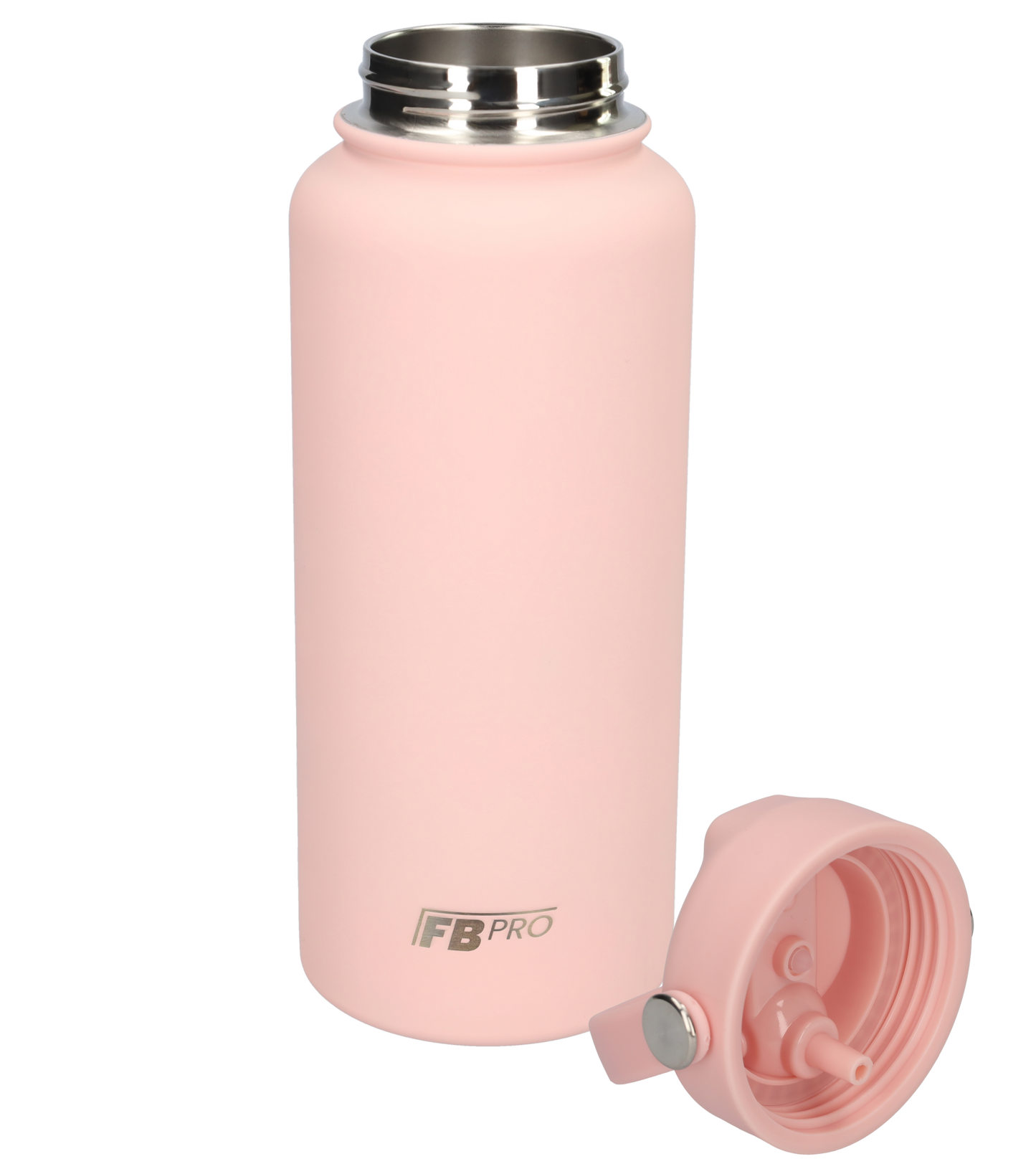 Thermos waterfles 1 liter - Isolerende Waterfles met Draaibare Drinktuit - Pink - 1 liter inhoud - Licht Roze