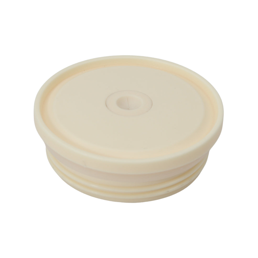 Thermosbeker met Rietje - Ivoorwit - Ivoor witte Beker to Go - 460ml