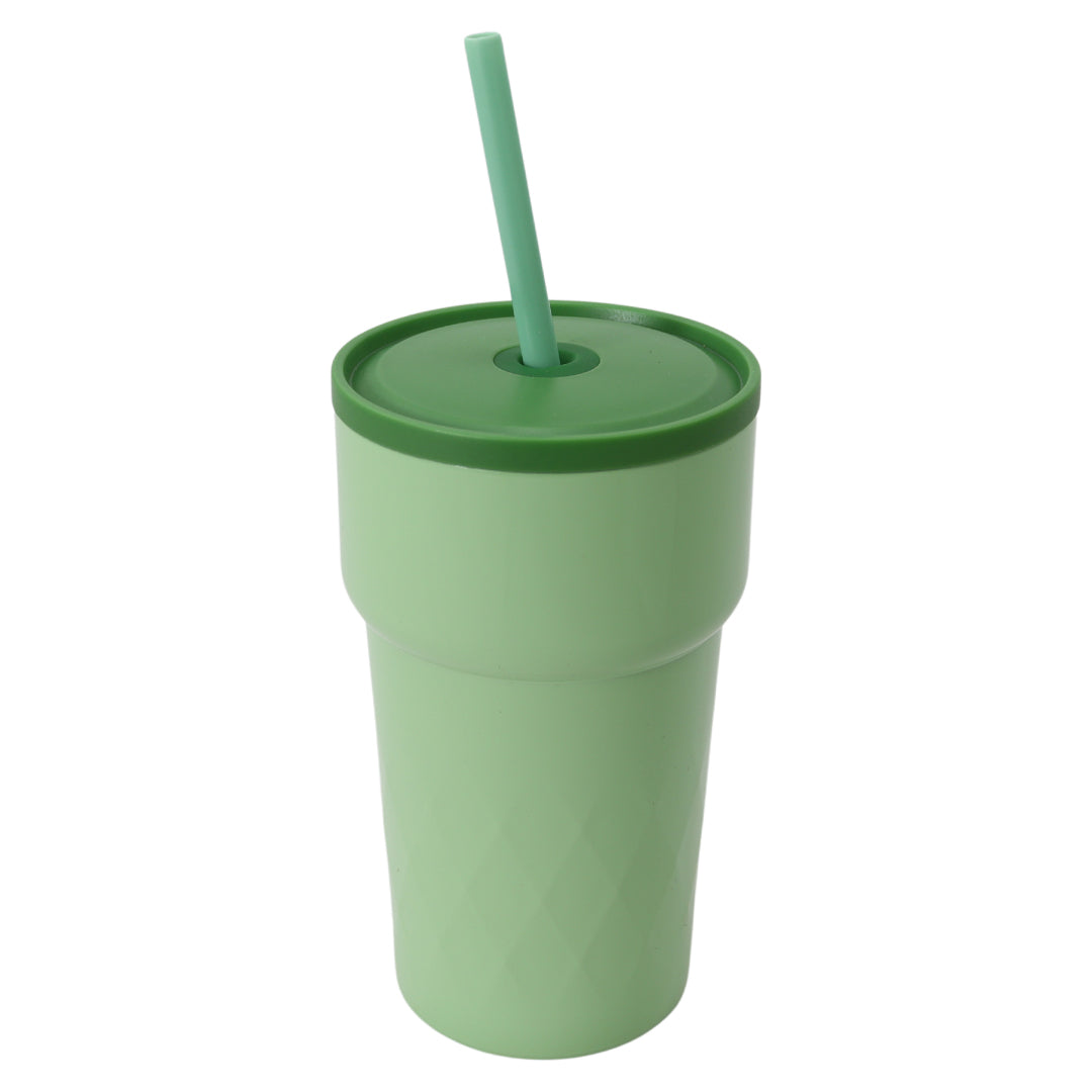 Thermosbeker met Rietje - Mint Groen - Groene Beker to Go - 460ml