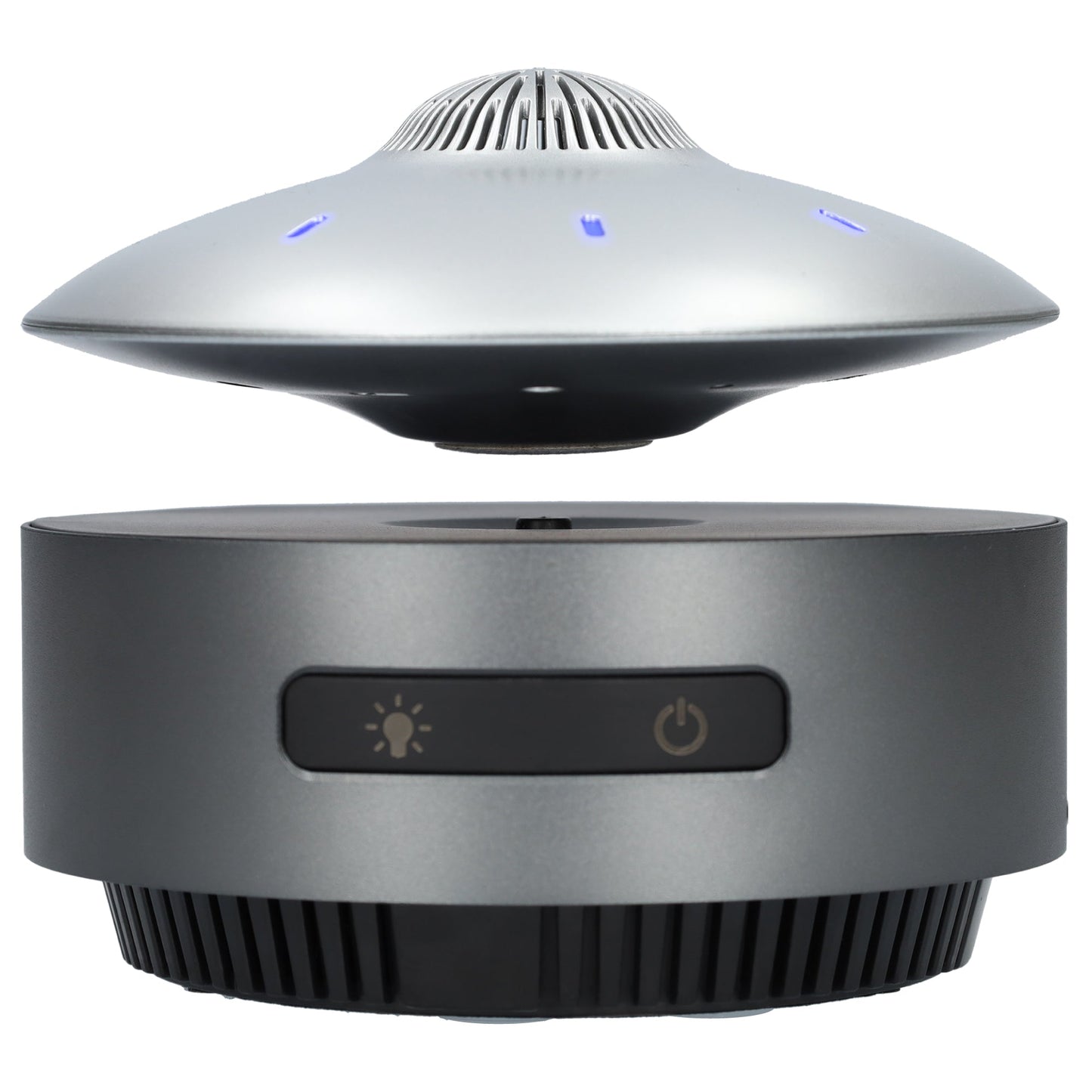 UFO BlueTooth speaker die écht zweeft door magneten! - Draadloos - Zilver en Donkergrijs