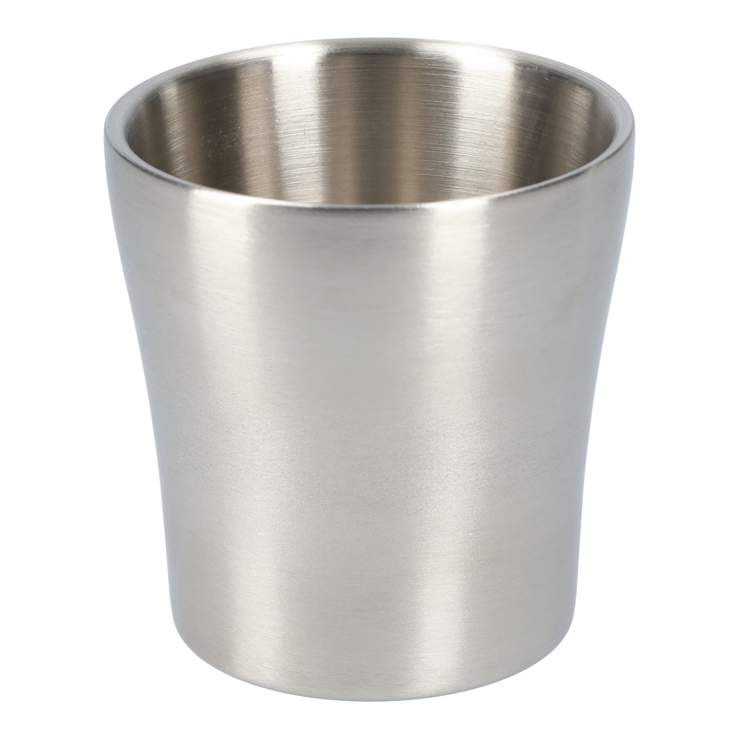 Dubbelwandige RVS beker (2 stuks!) - Roestvrijstalen wijn bekers - Robuust design - Industriële stijl - 175ml - Zilver