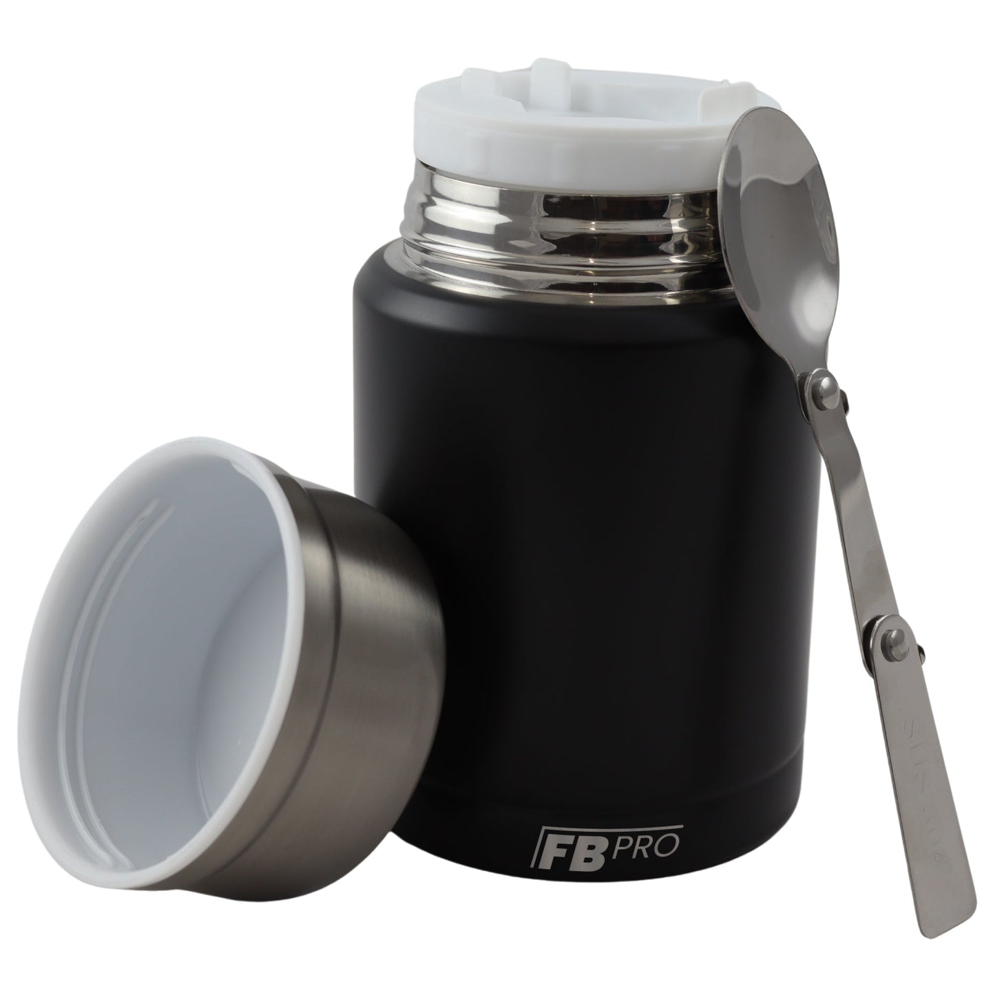 Zwarte Thermos Voedselcontainer - Thermoskan - Zwart - 450ml