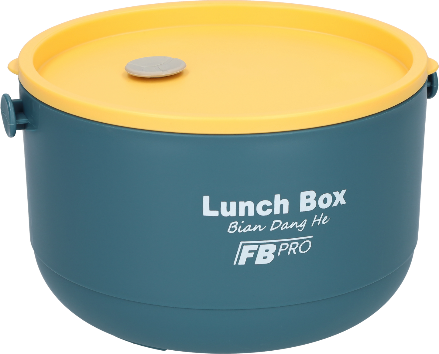 Lunchbox - 2-in-1 - Vershouddoos - RVS vershoudbakjes - Blauw/Geel
