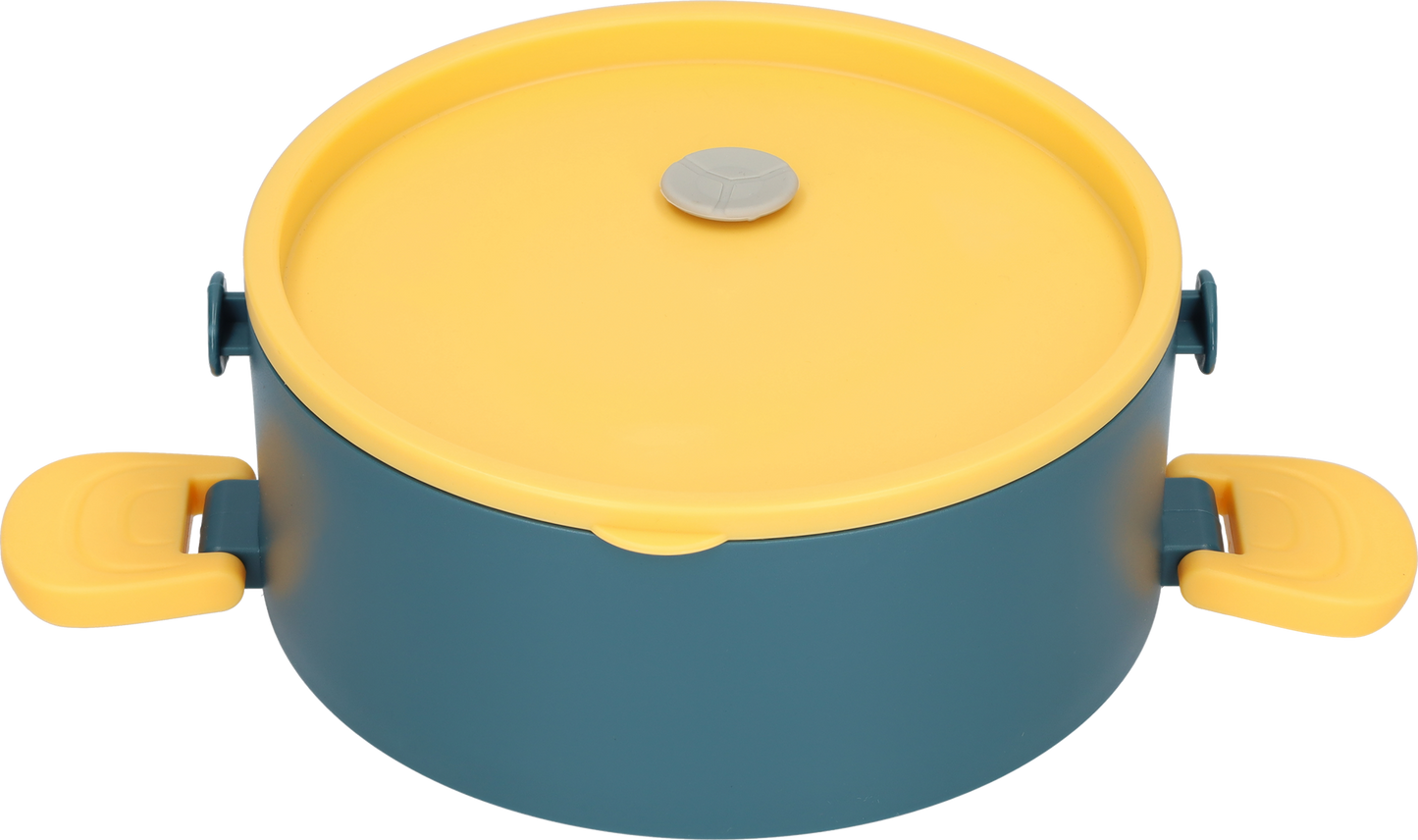 Lunchbox - 2-in-1 - Vershouddoos - RVS vershoudbakjes - Blauw/Geel