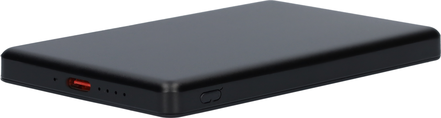 Powerbank - Snellader - Wireless charger - Draadloze powerbank - USB-C Oplaadbaar - LED Batterij display - Compact formaat - Ideaal voor onderweg - Zwart