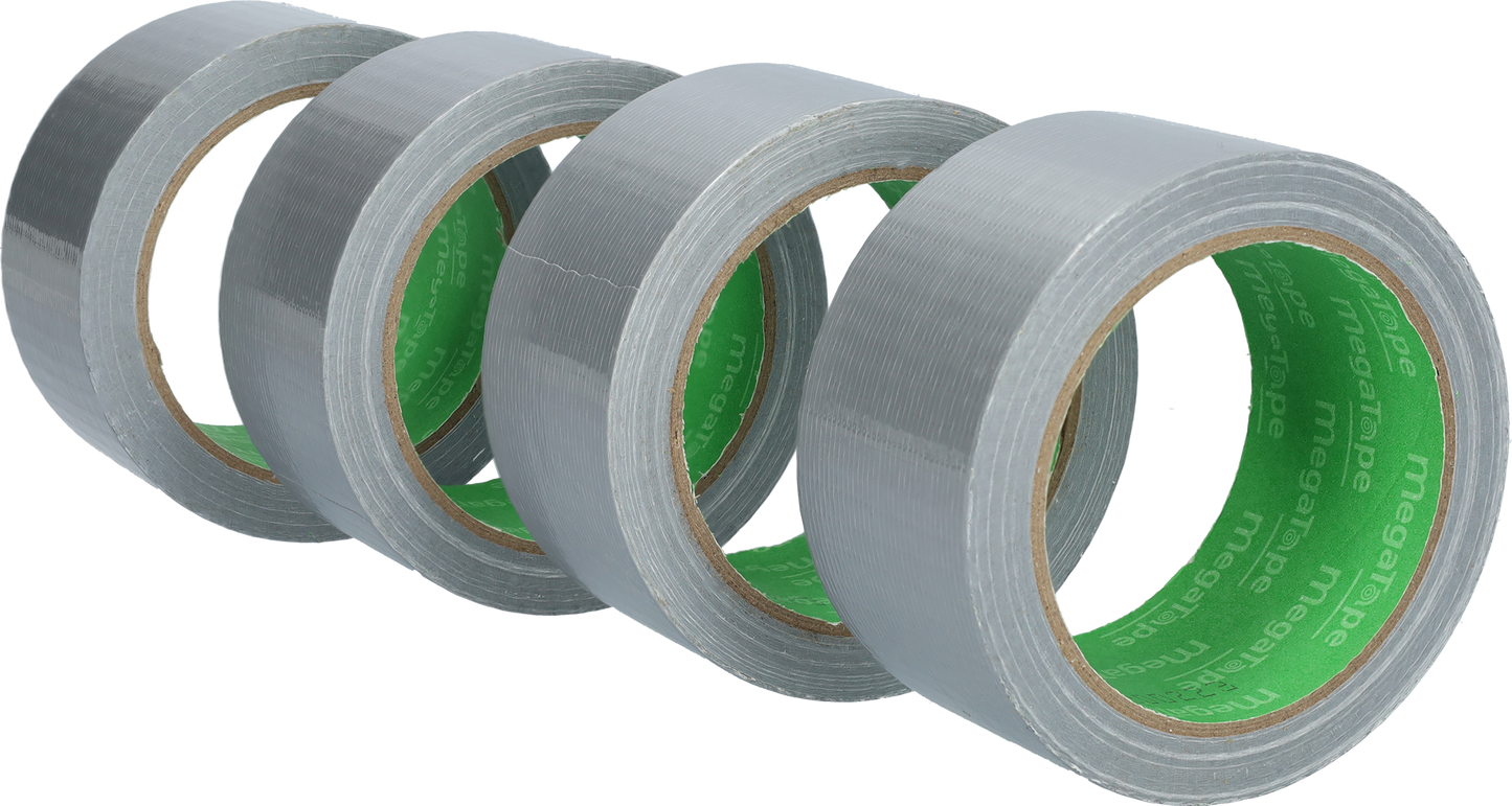 Duct tape (4 stuks) - Sterke tape - Zeer sterk plakband - Ideaal voor het klussen - Compacte rollen - Reparatie tape - Zilver