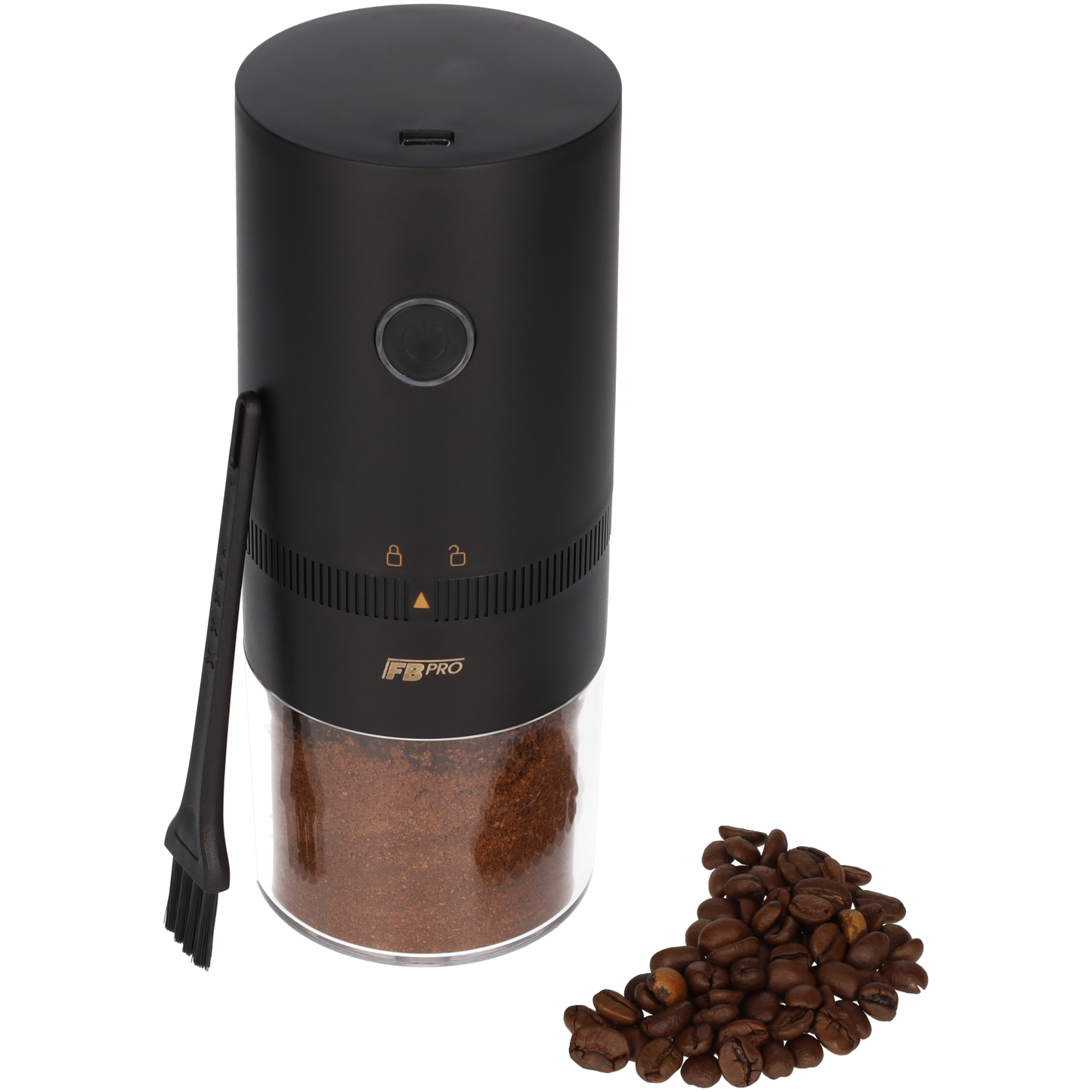 Zwarte elektrische koffiemolen - Kruidenmolen - Coffee grinder - 13 Watt - Zwart