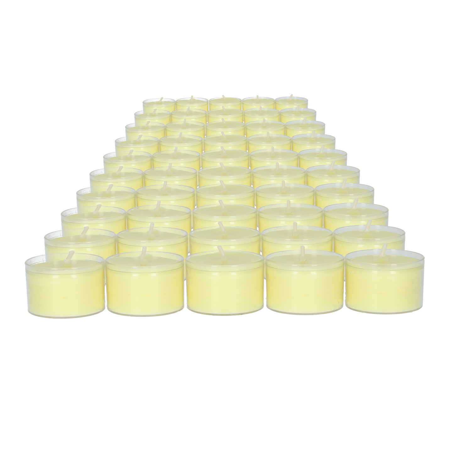 Kaarsen - Waxinelichtjes - Sfeerverlichting - Ideale sfeermakers in huis - Set van 50 stuks - 3,6 x 2,5 cm - Geel