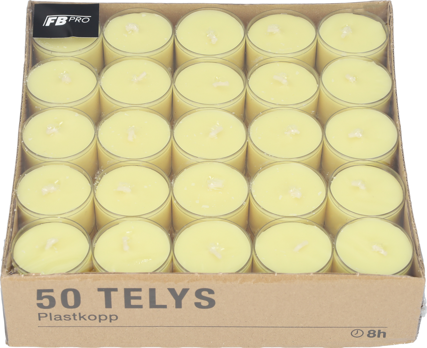 Kaarsen - Waxinelichtjes - Sfeerverlichting - Ideale sfeermakers in huis - Set van 50 stuks - 3,6 x 2,5 cm - Geel