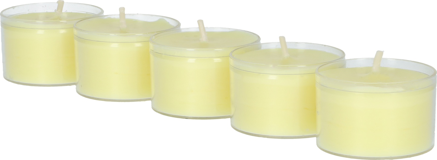 Kaarsen - Waxinelichtjes - Sfeerverlichting - Ideale sfeermakers in huis - Set van 50 stuks - 3,6 x 2,5 cm - Geel