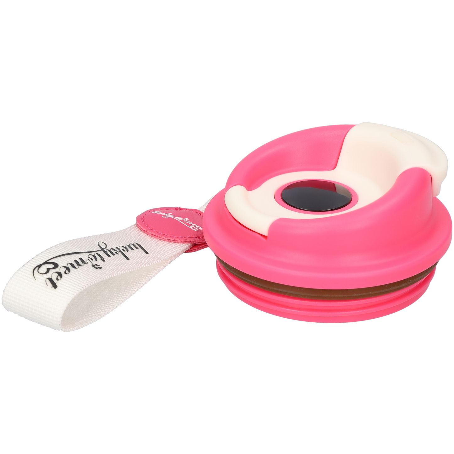 RVS Thermosfles - Dubbelwandig - Heeft LED gradenmeter - Roze / Wit