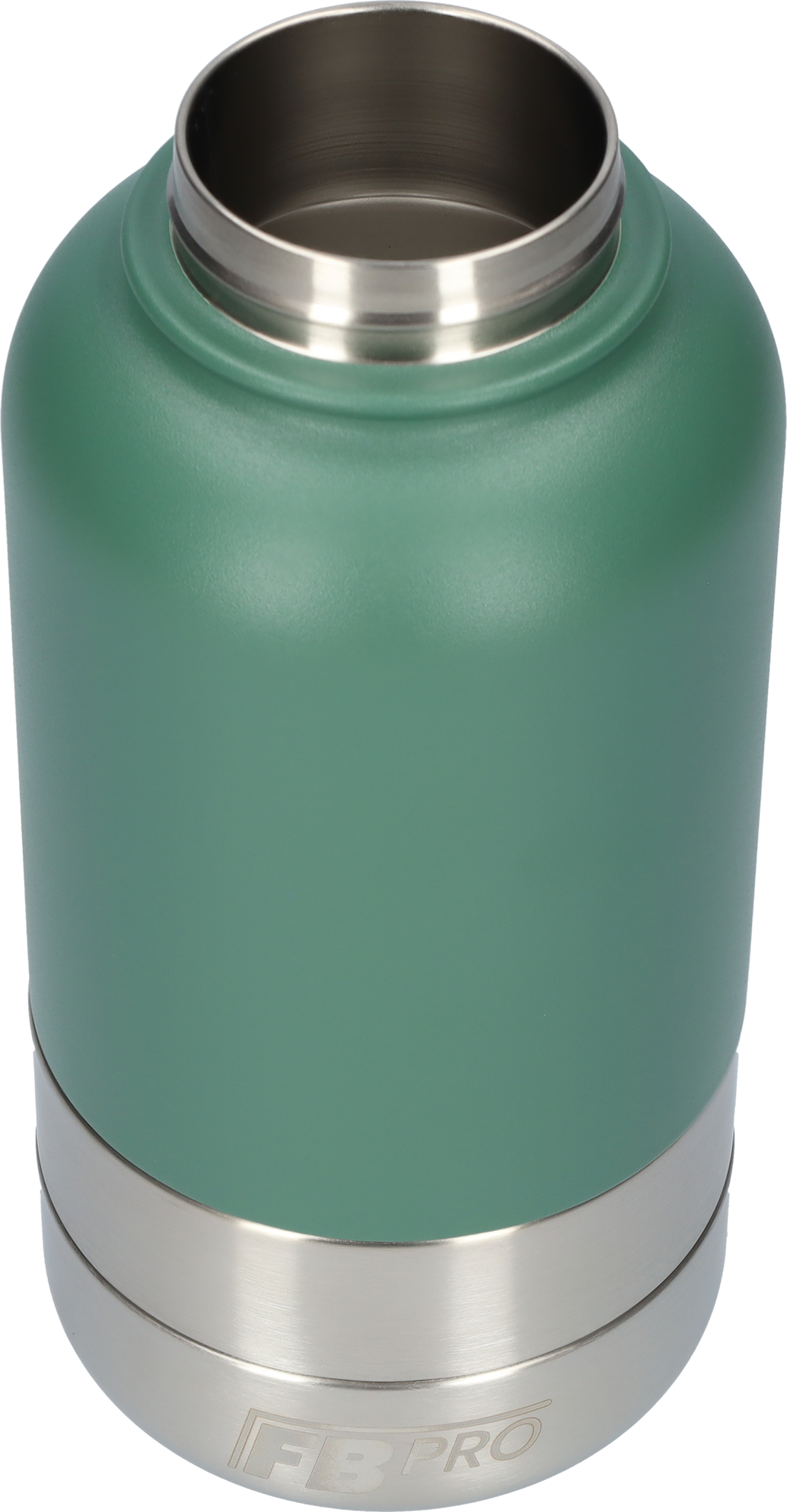 Honden drinkfles met voerbakken - RVS Fles - Lekbestendige dop - BPA vrij - 1 Liter - Grijs