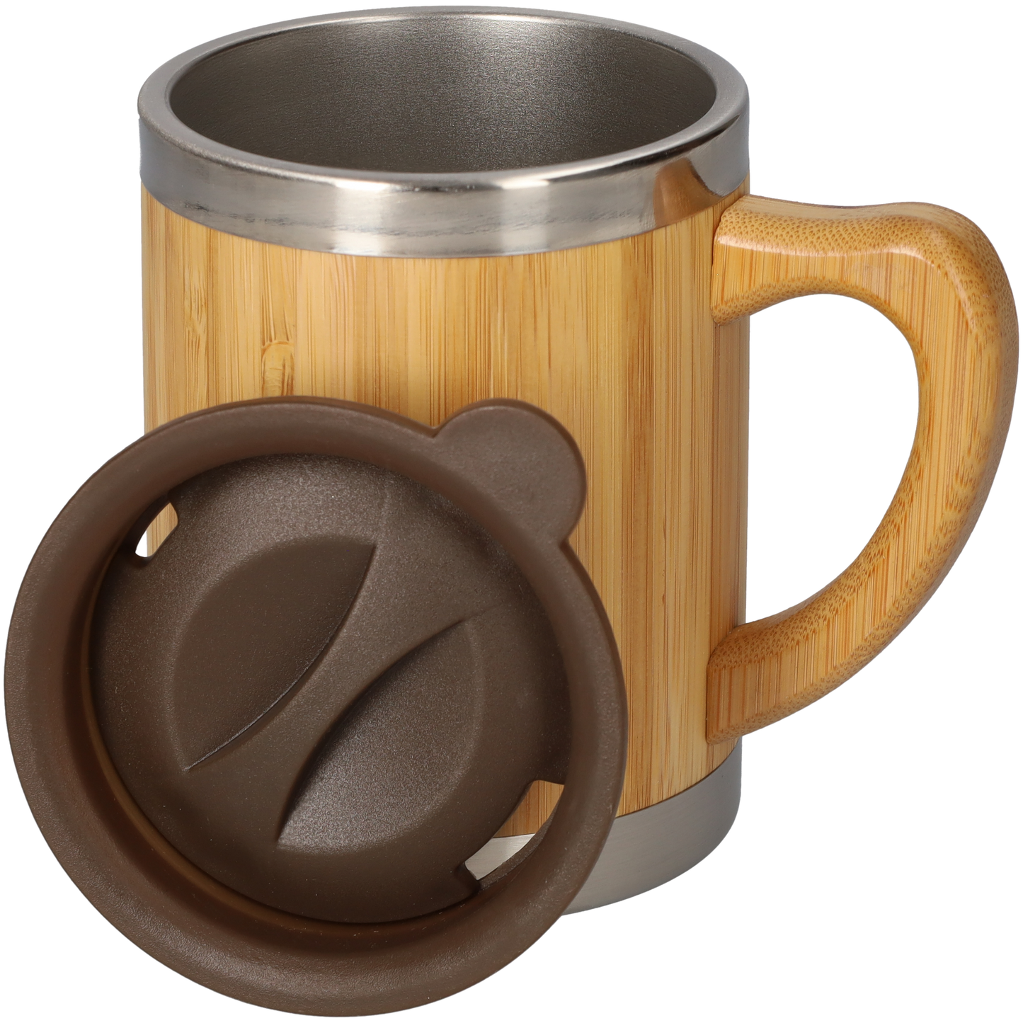 Bamboe thermosbeker - Koffiebeker - Drinkbeker met afsluitbare bovenkant