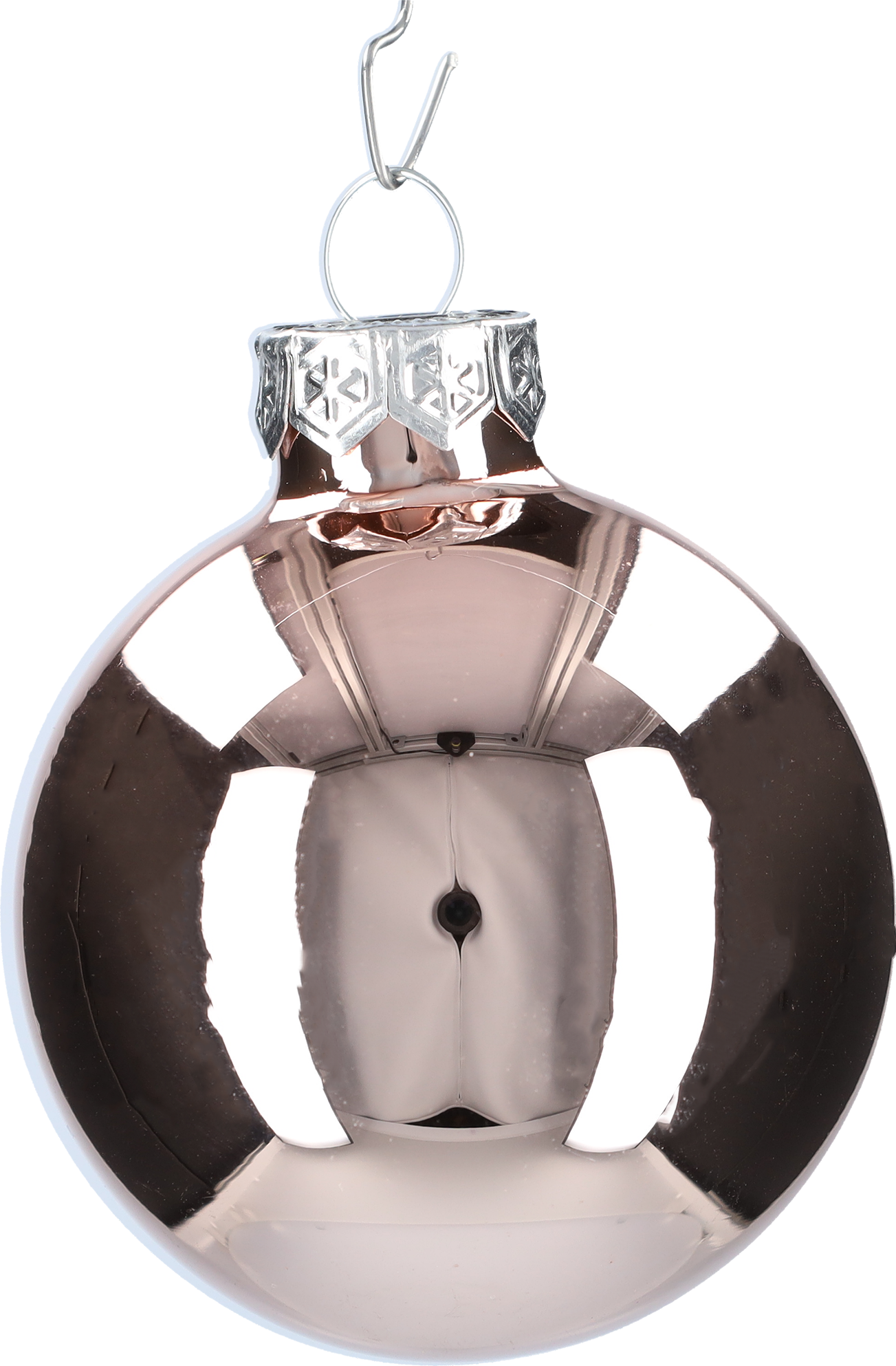 Glazen kerstballen - Set van 36 stuks/60mm - Glas - Smokey Rose - Grijs/Roze