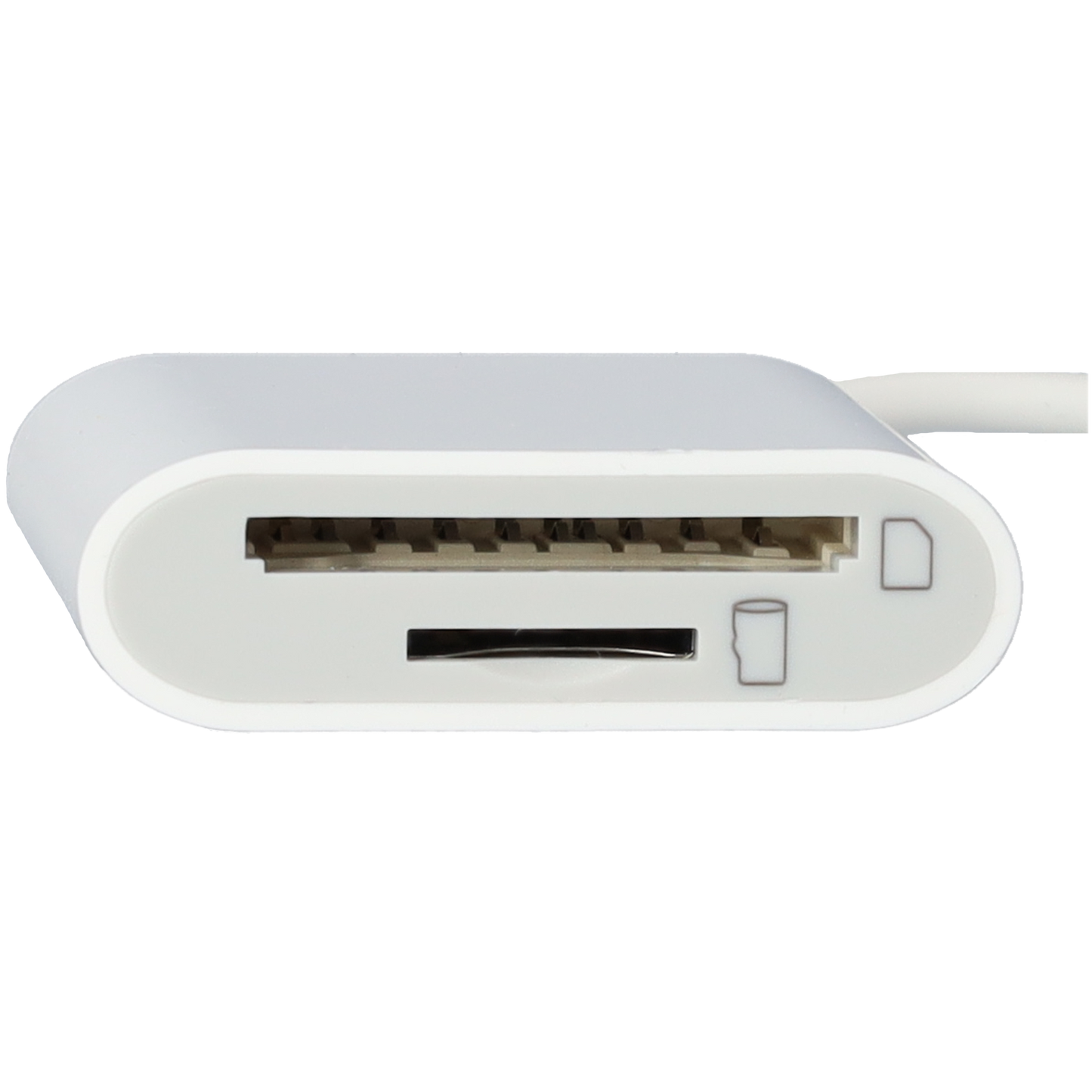 SD kaart lezer - SD card reader - Lightning cable - Compact formaat - Ook voor Micro SD - Wit