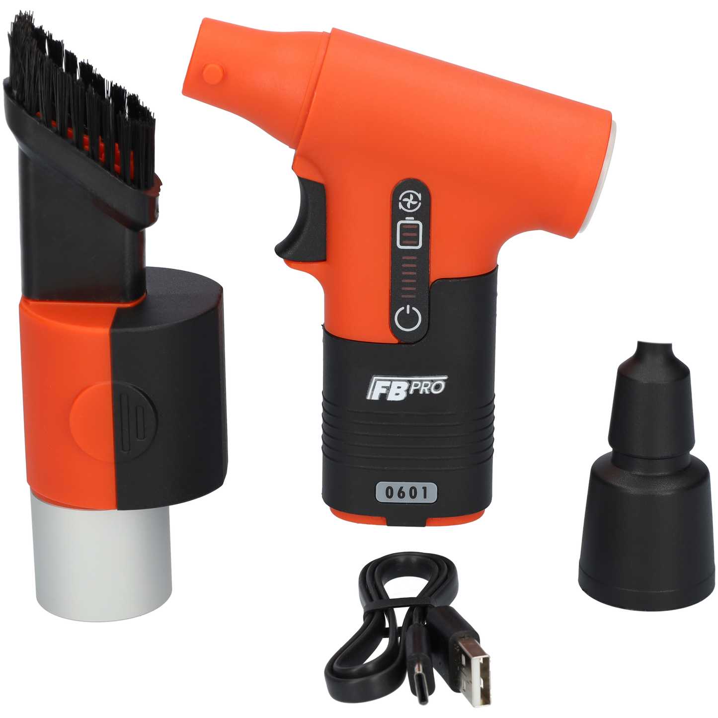 FBT170 - Electrische turbo fan - Ventilator - Jet fan - Blaas pistool - Oplaadbaar - Verschillende snelheden - Oranje