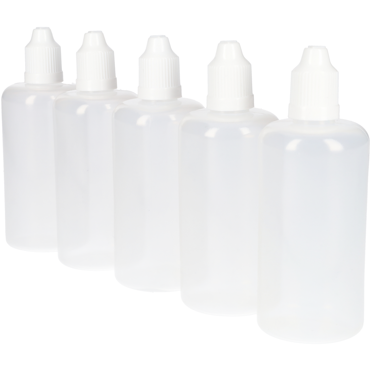 E sigaret flesjes - Vloeistof flessen voor vape met compact formaat - 100ml - 5 stuks - LDPE kunststof - Doorzichtig
