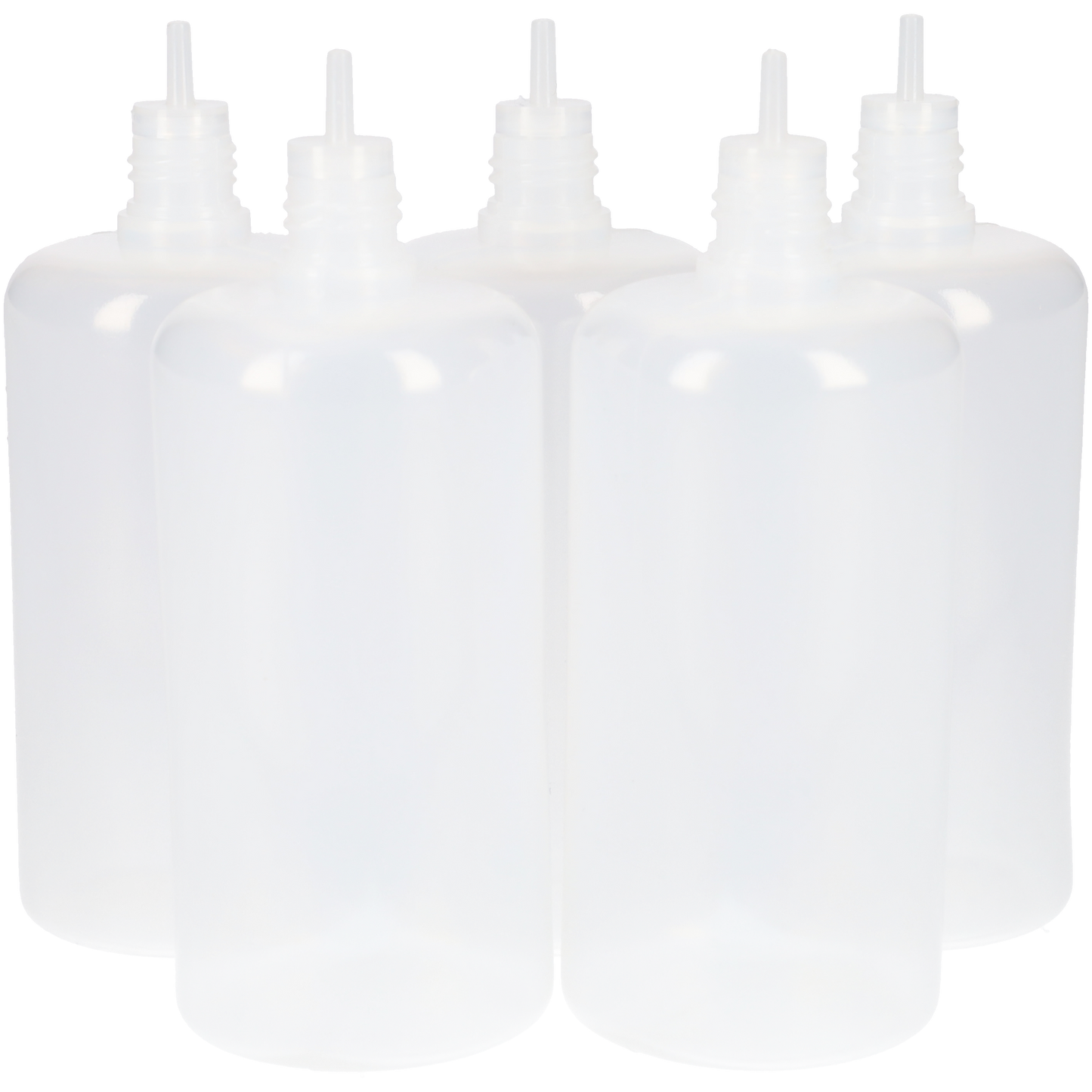 E sigaret flesjes - Vloeistof flessen voor vape met compact formaat - 100ml - 5 stuks - LDPE kunststof - Doorzichtig