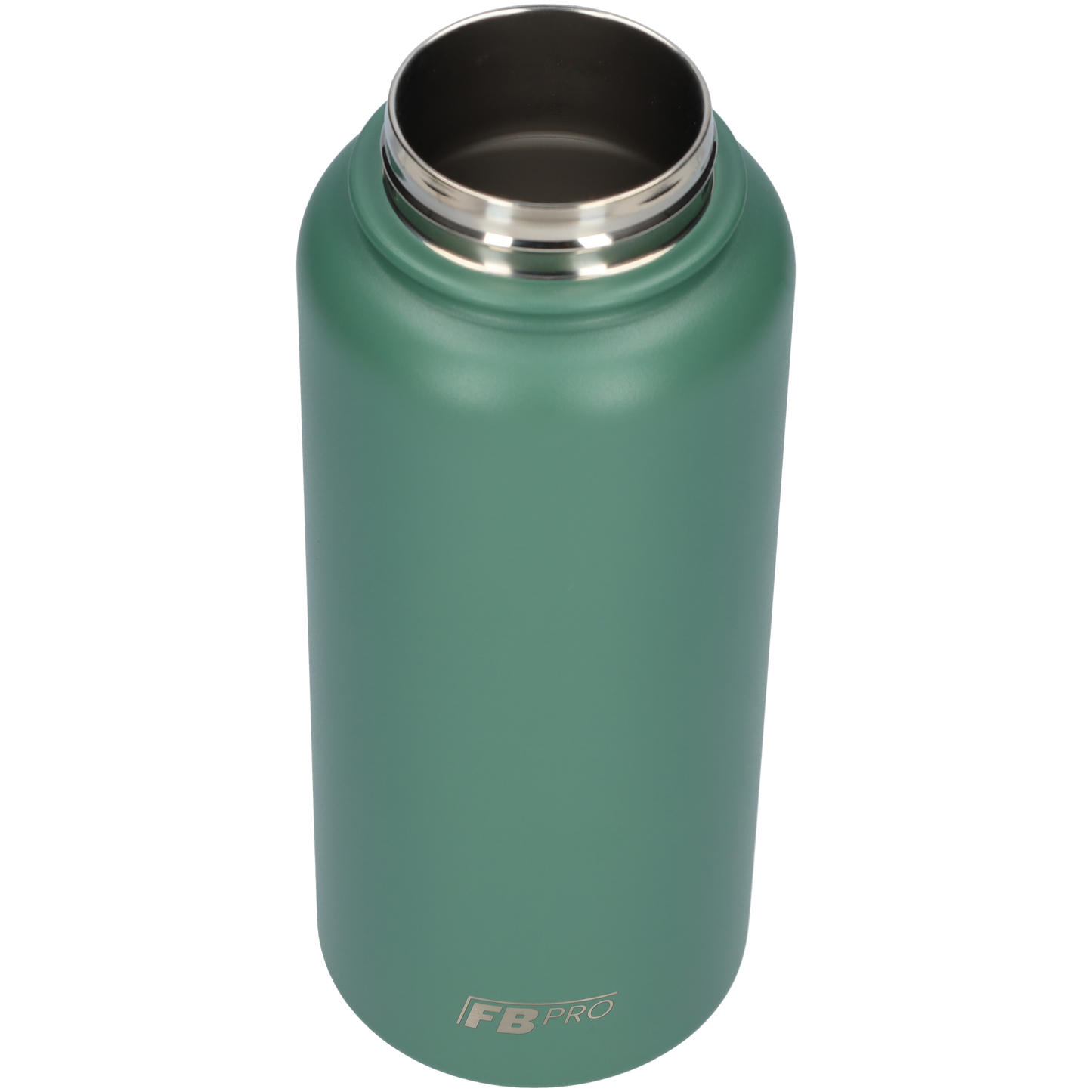 Thermos drinkfles 1 liter met extra dop - Isolerende Waterfles met draaibare drinktuit - Afgewerkt met Poedercoating - Donkergroen