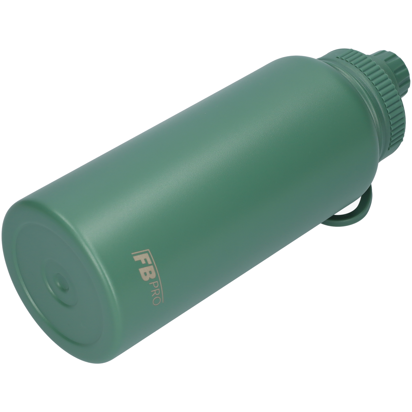 Thermos drinkfles 1 liter met extra dop - Isolerende Waterfles met draaibare drinktuit - Afgewerkt met Poedercoating - Donkergroen