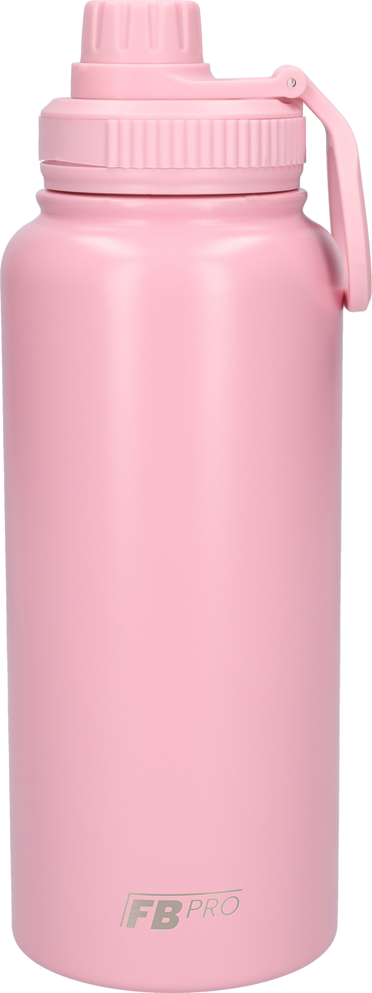 Thermos drinkfles 1 liter met extra dop - Isolerende Waterfles met draaibare drinktuit - Afgewerkt met Poedercoating - Roze
