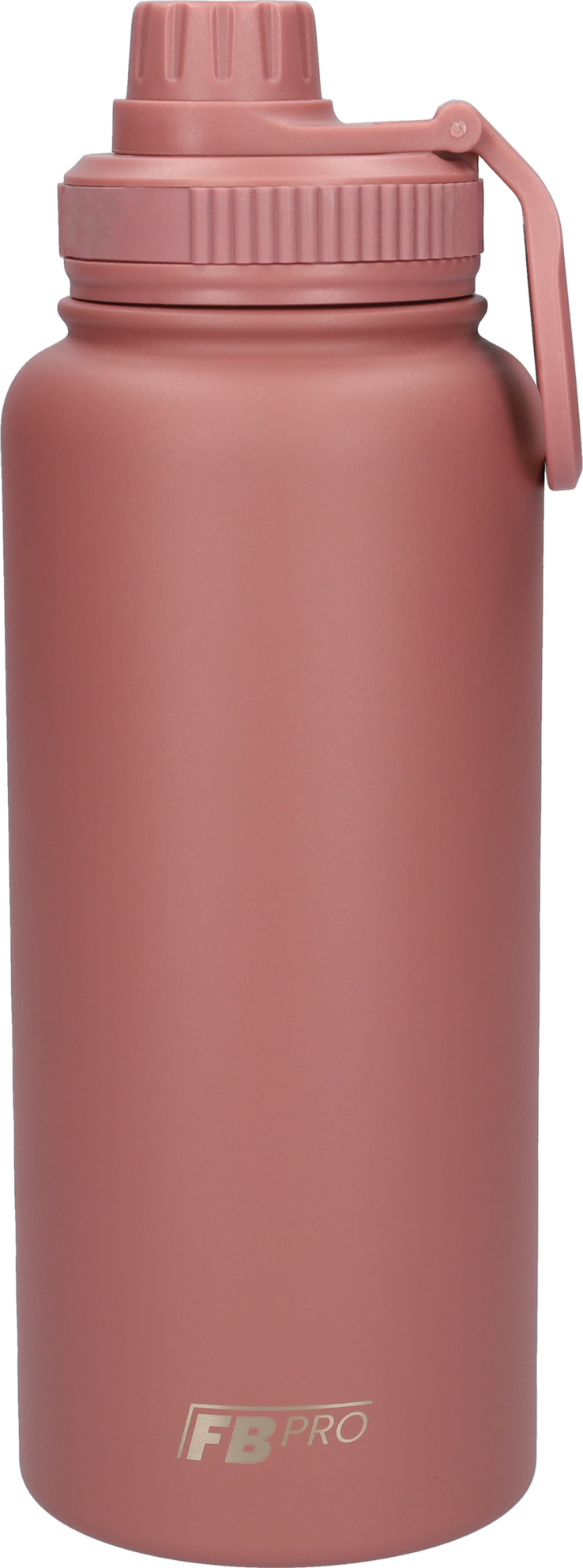 Thermos drinkfles 1 liter met extra dop - Isolerende Waterfles met draaibare drinktuit - Afgewerkt met Poedercoating - Oud Roze