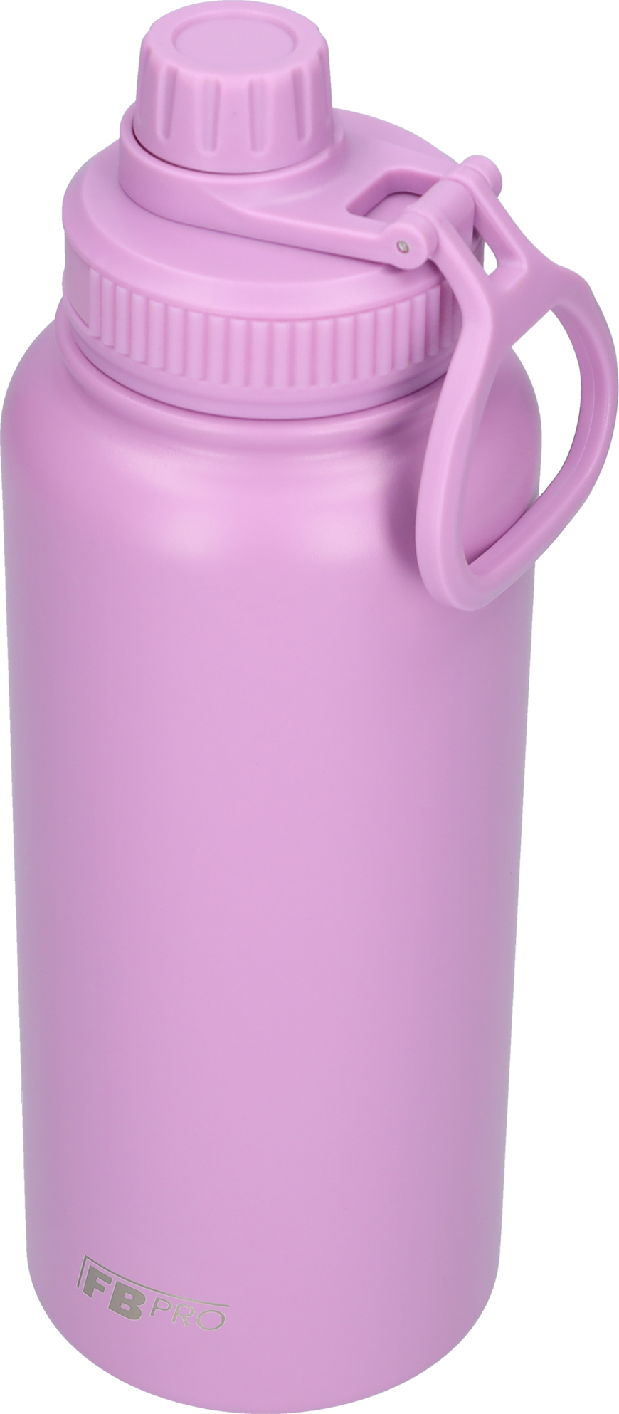 Thermos drinkfles 1 liter met extra dop - Isolerende Waterfles met draaibare drinktuit - Afgewerkt met Poedercoating - Lichtpaars