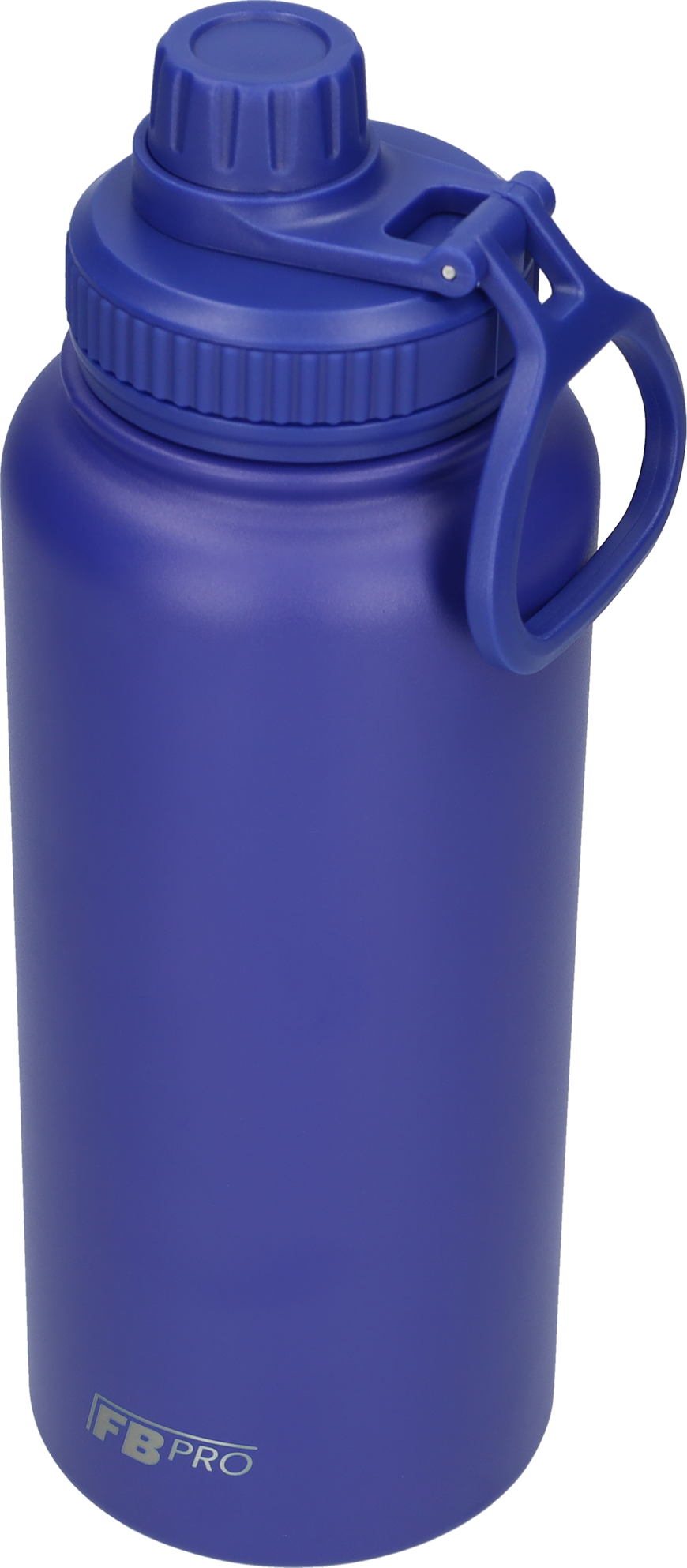 Thermos drinkfles 1 liter met extra dop - Isolerende Waterfles met draaibare drinktuit - Afgewerkt met Poedercoating - Blauw