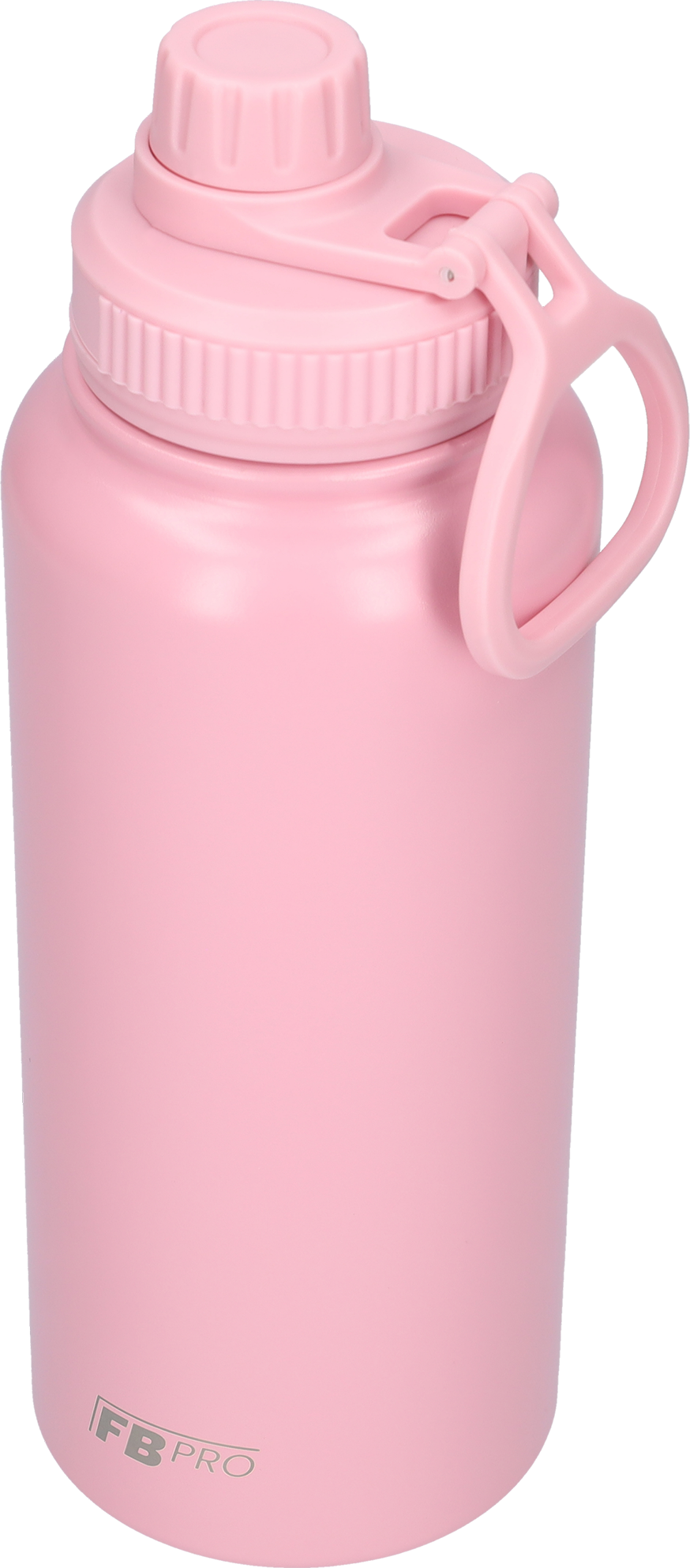 Thermos drinkfles 1 liter met extra dop - Isolerende Waterfles met draaibare drinktuit - Afgewerkt met Poedercoating - Roze