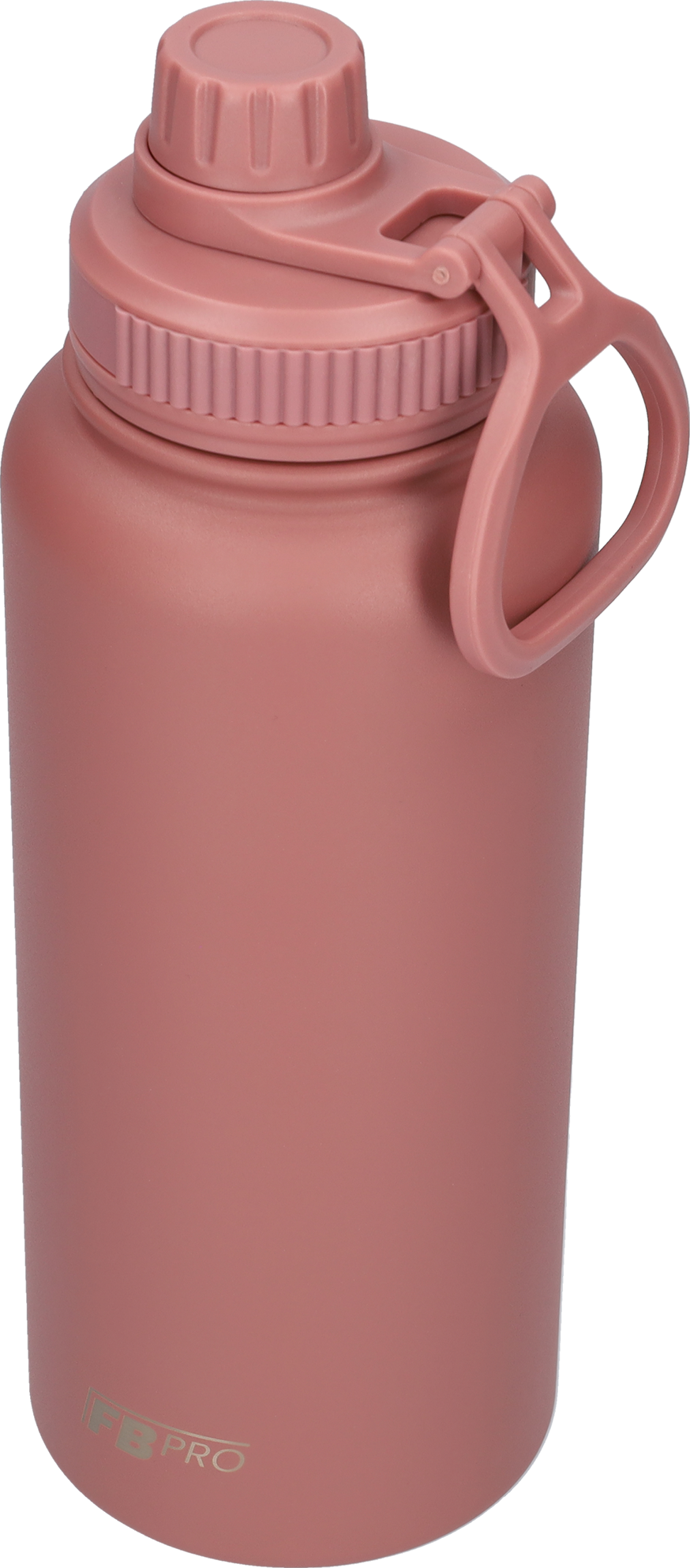 Thermos drinkfles 1 liter met extra dop - Isolerende Waterfles met draaibare drinktuit - Afgewerkt met Poedercoating - Oud Roze