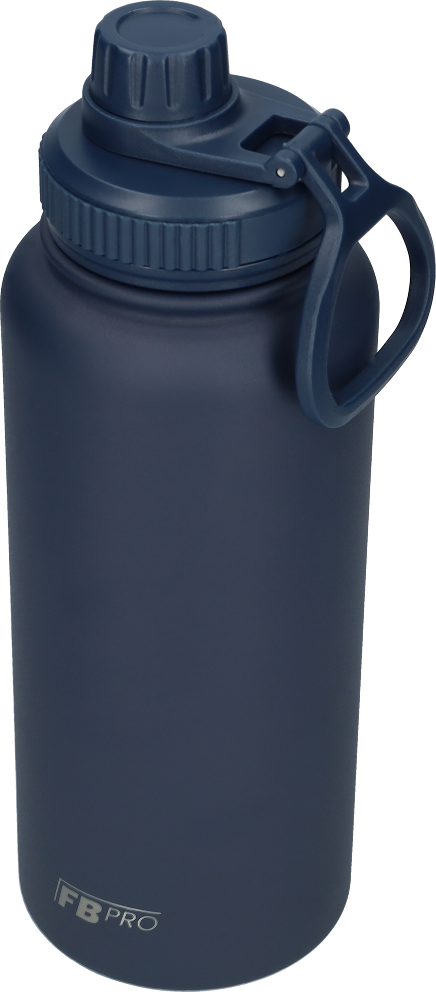 Thermos drinkfles 1 liter met extra dop - Isolerende Waterfles met draaibare drinktuit - Afgewerkt met Poedercoating - Donkerblauw