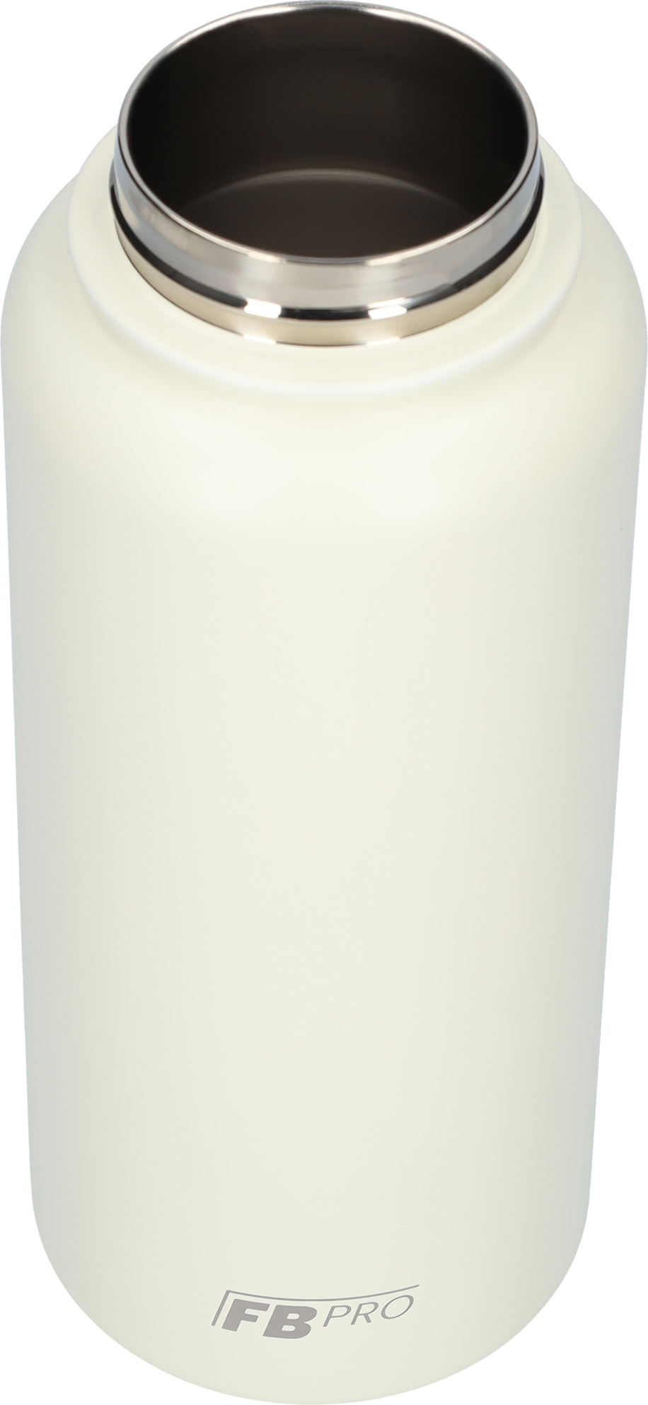 Thermos drinkfles 1 liter met extra dop - Isolerende Waterfles met draaibare drinktuit - Afgewerkt met Poedercoating - Crème