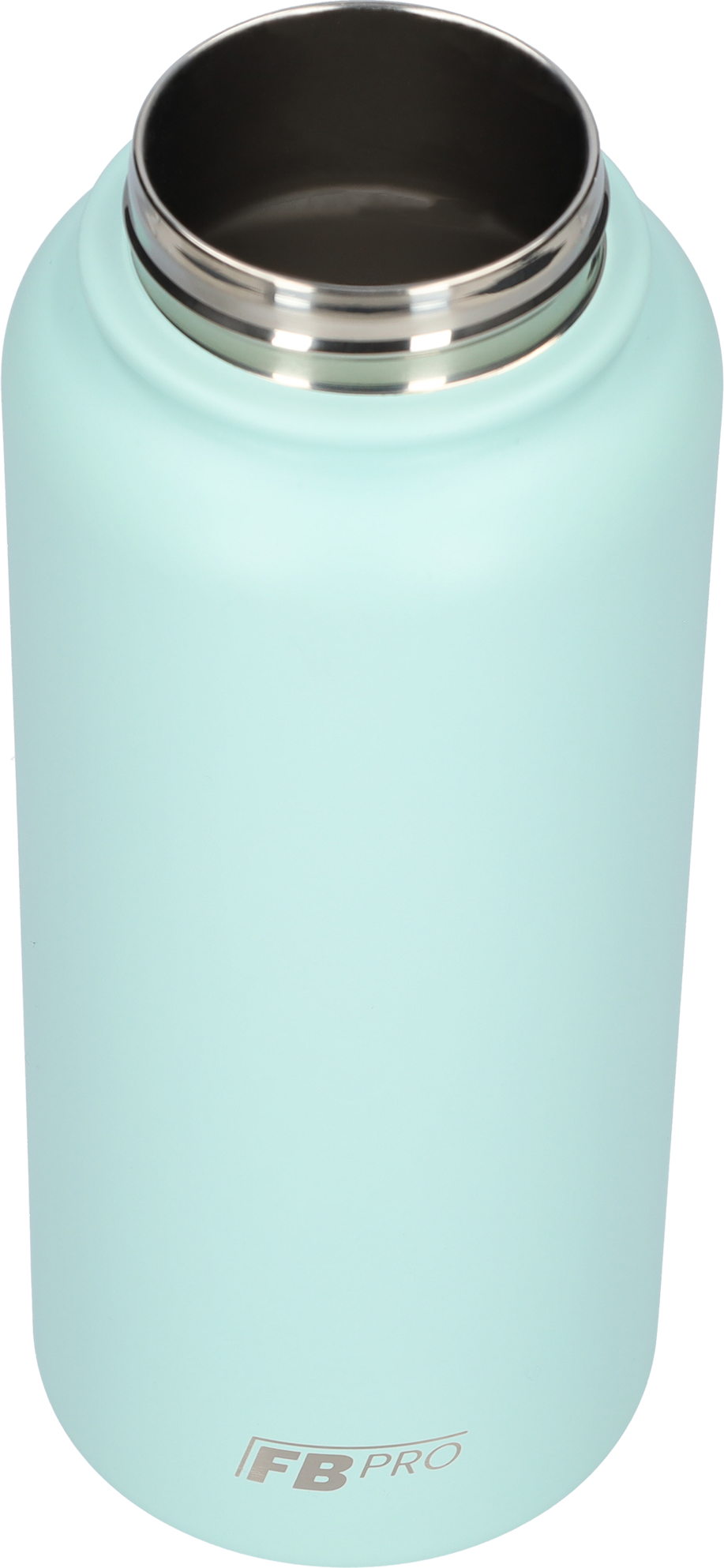 Thermos drinkfles 1 liter met extra dop - Isolerende Waterfles met draaibare drinktuit  - Afgewerkt met Poedercoating - Licht Cyaan