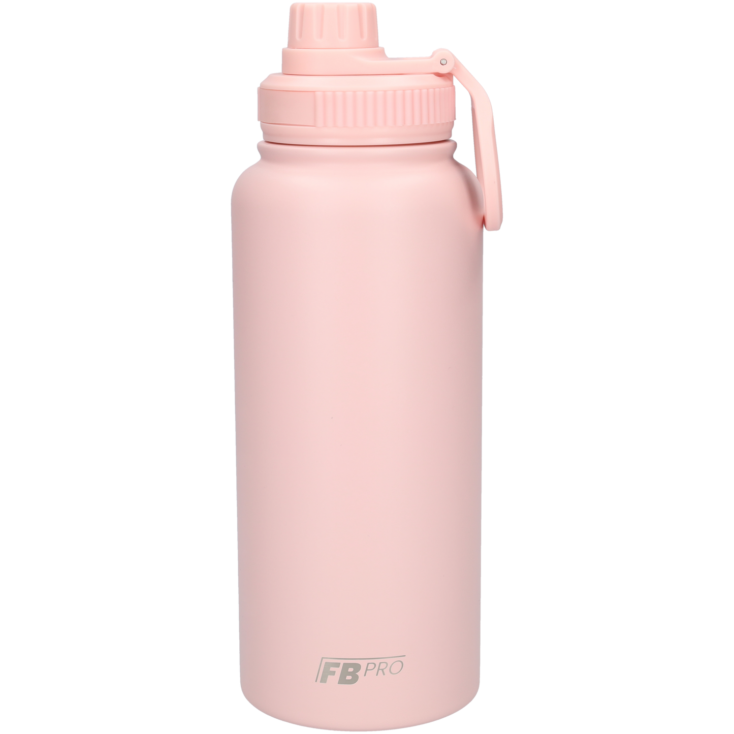 Thermos drinkfles 1 liter met extra dop - Isolerende Waterfles met draaibare drinktuit - Afgewerkt met Poedercoating - Zalm Roze