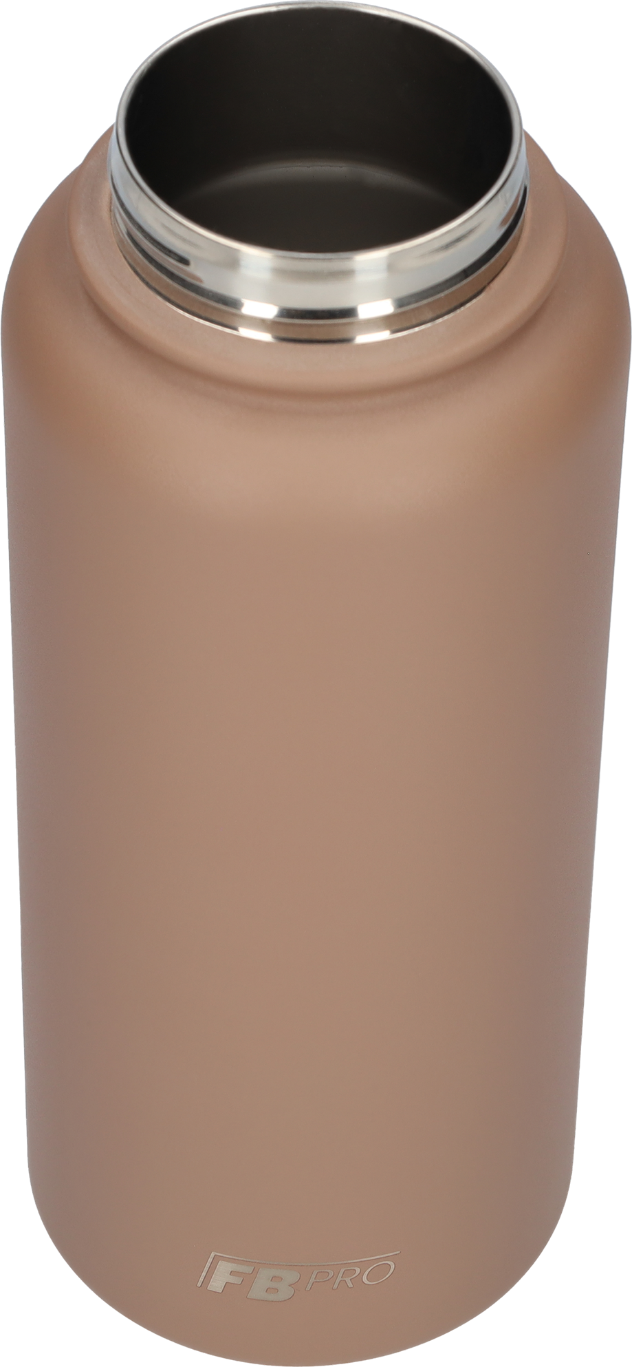 Thermos drinkfles 1 liter met extra dop - Isolerende Waterfles met draaibare drinktuit - Afgewerkt met Poedercoating - Bruin