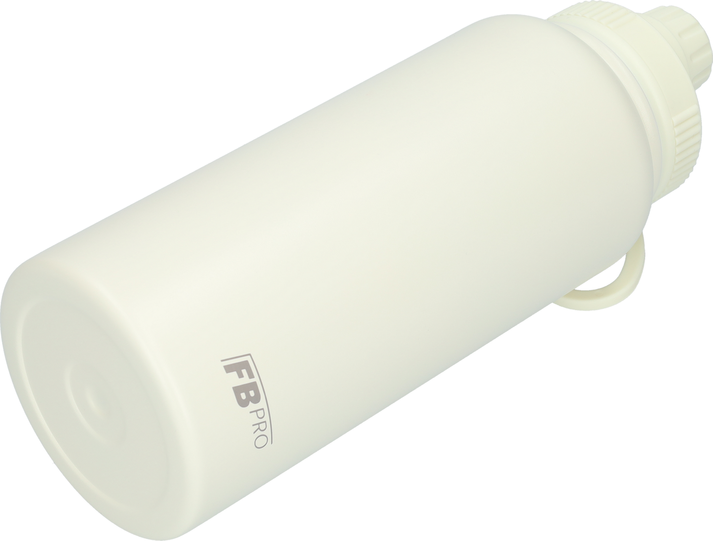Thermos drinkfles 1 liter met extra dop - Isolerende Waterfles met draaibare drinktuit - Afgewerkt met Poedercoating - Crème