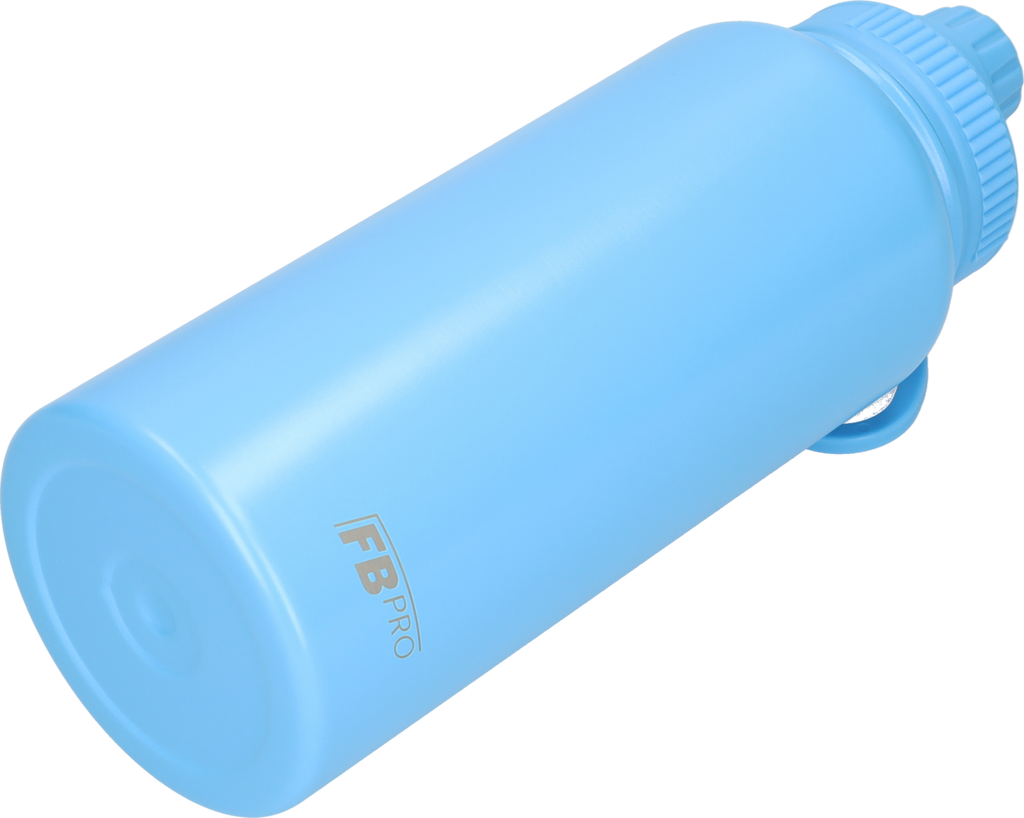 Thermos drinkfles 1 liter met extra dop - Isolerende Waterfles met draaibare drinktuit - Afgewerkt met Poedercoating - Lichtblauw