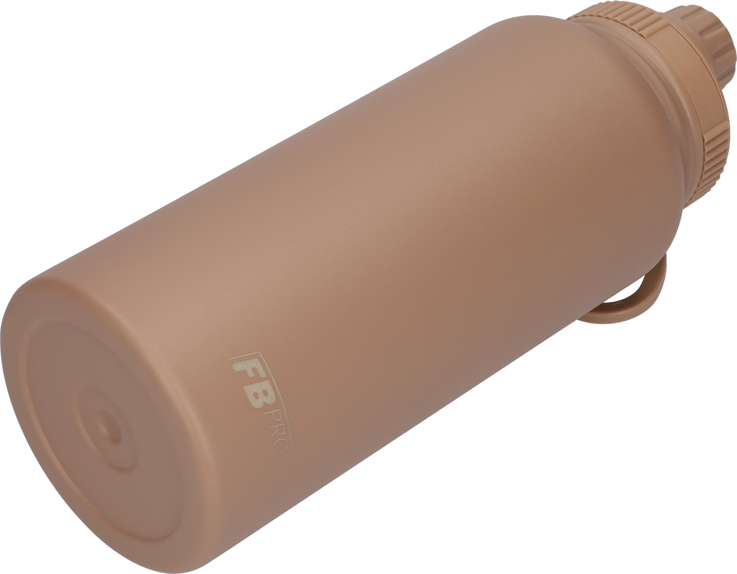 Thermos drinkfles 1 liter met extra dop - Isolerende Waterfles met draaibare drinktuit - Afgewerkt met Poedercoating - Bruin