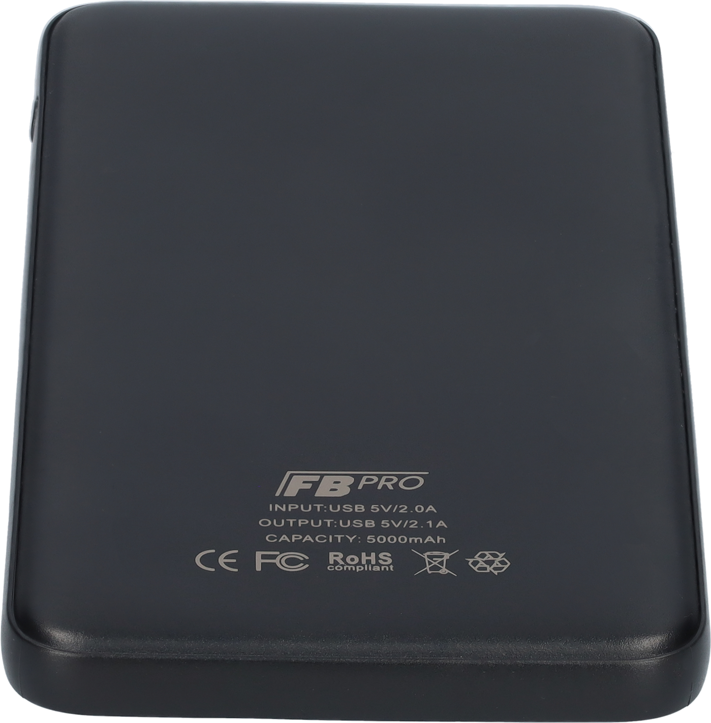 Powerbank - Snellader - Fast charger - LED Batterij display - 2-in-1 - 5000mAh - In- en output van 5V - Zwart