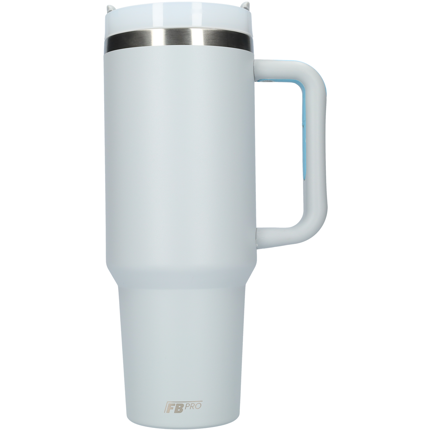 Thermos drinkbeker tumbler 1.2L met handvat en rietje - Thermosbeker - 1200 ML - Grijs