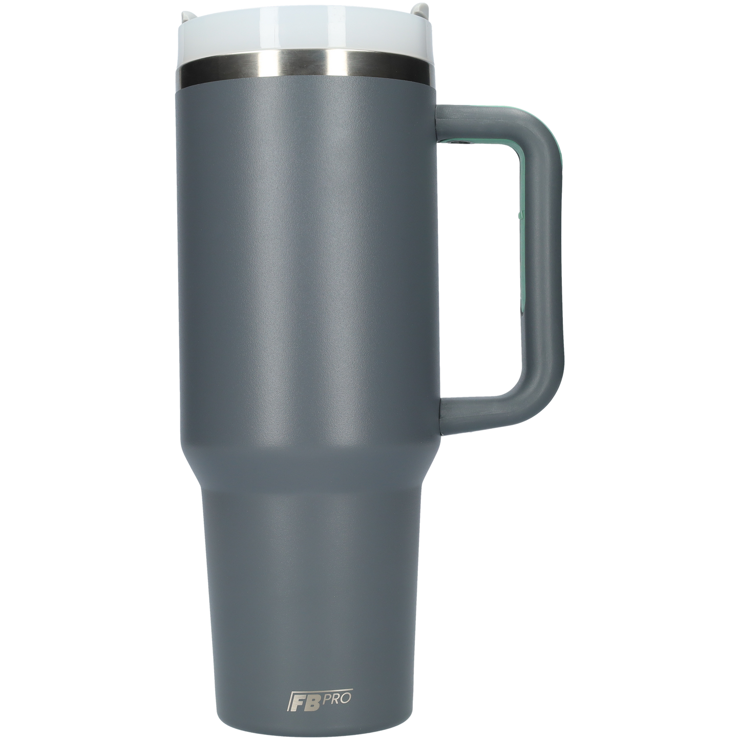 Thermos drinkbeker tumbler 1.2L met handvat en rietje - Thermosbeker - 1200 ML - Grijs