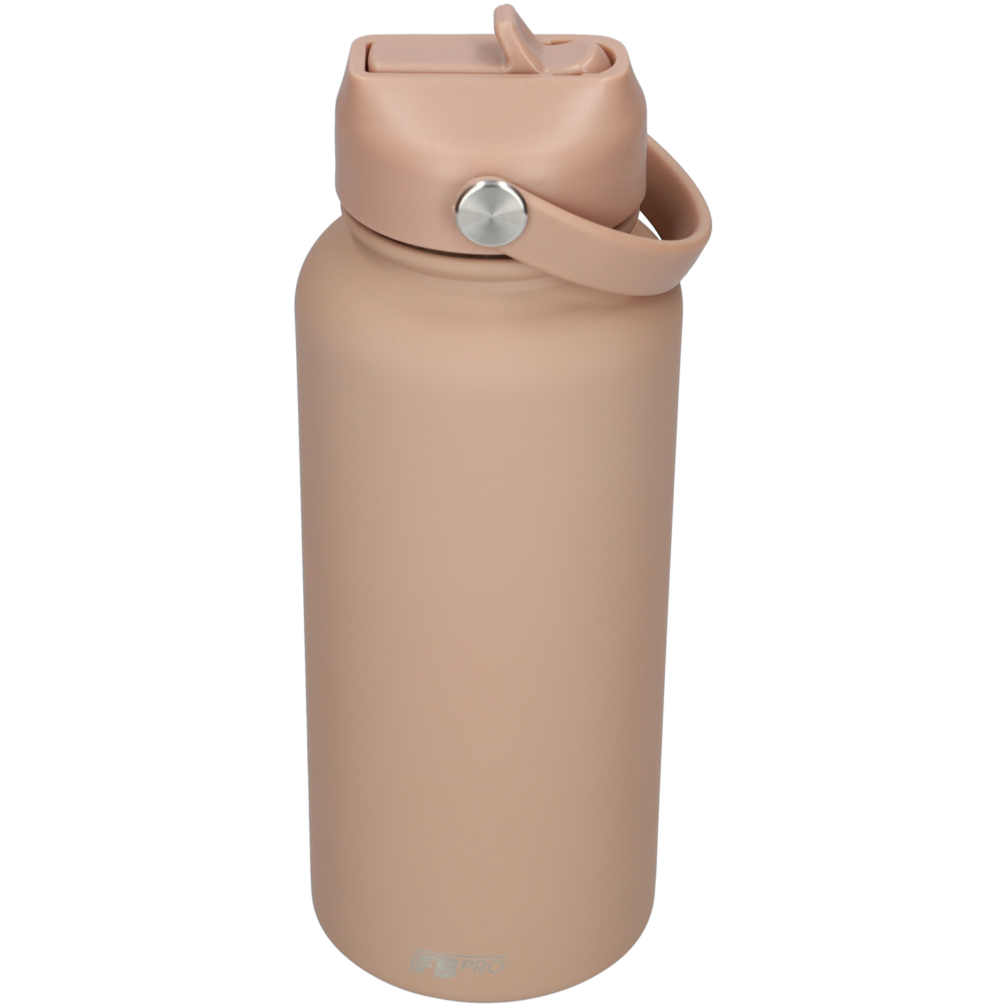 Thermos waterfles 1 liter - Isolerende Waterfles met Draaibare Drinktuit - Houdt Koud Drinken Écht KOUD - Drinkfles voor Volwassenen met Handvat - Tan Brown