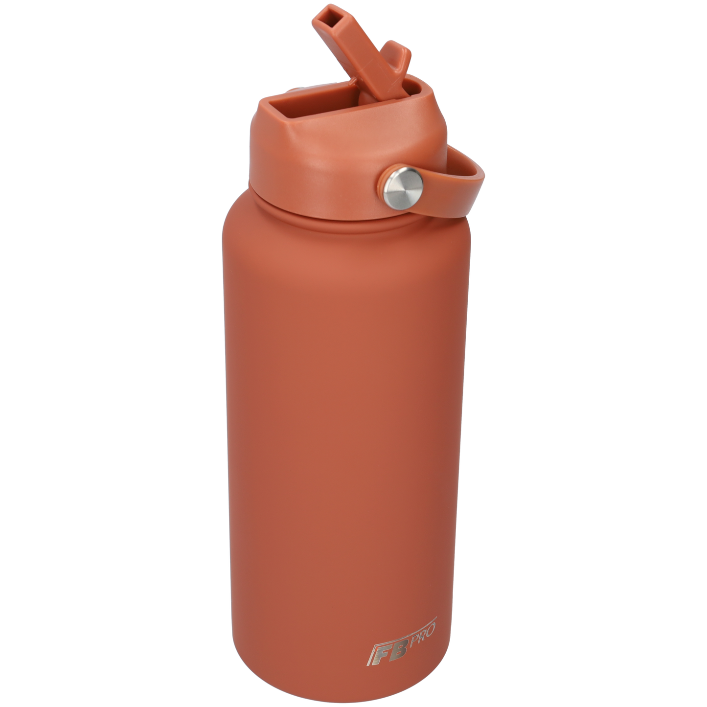 Thermos waterfles 1 liter - Isolerende Waterfles met Draaibare Drinktuit - Brick Red