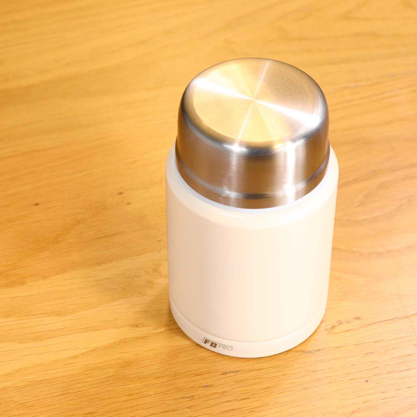 Thermos Voedselcontainer met Lepel x2 - Thermoskan Set van 2 - Ivoor Wit & Licht Roze - 450ml